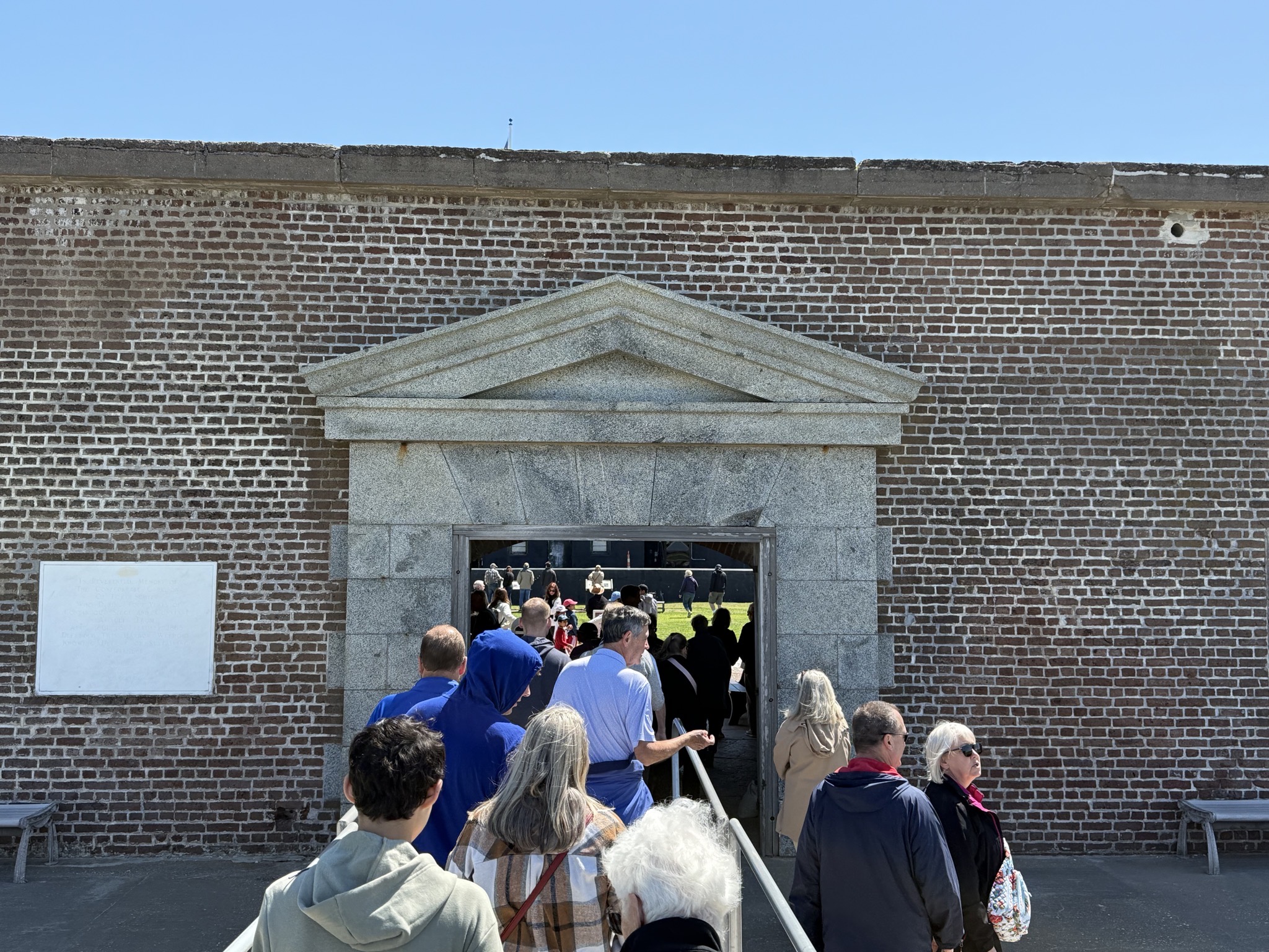 Entering the fort