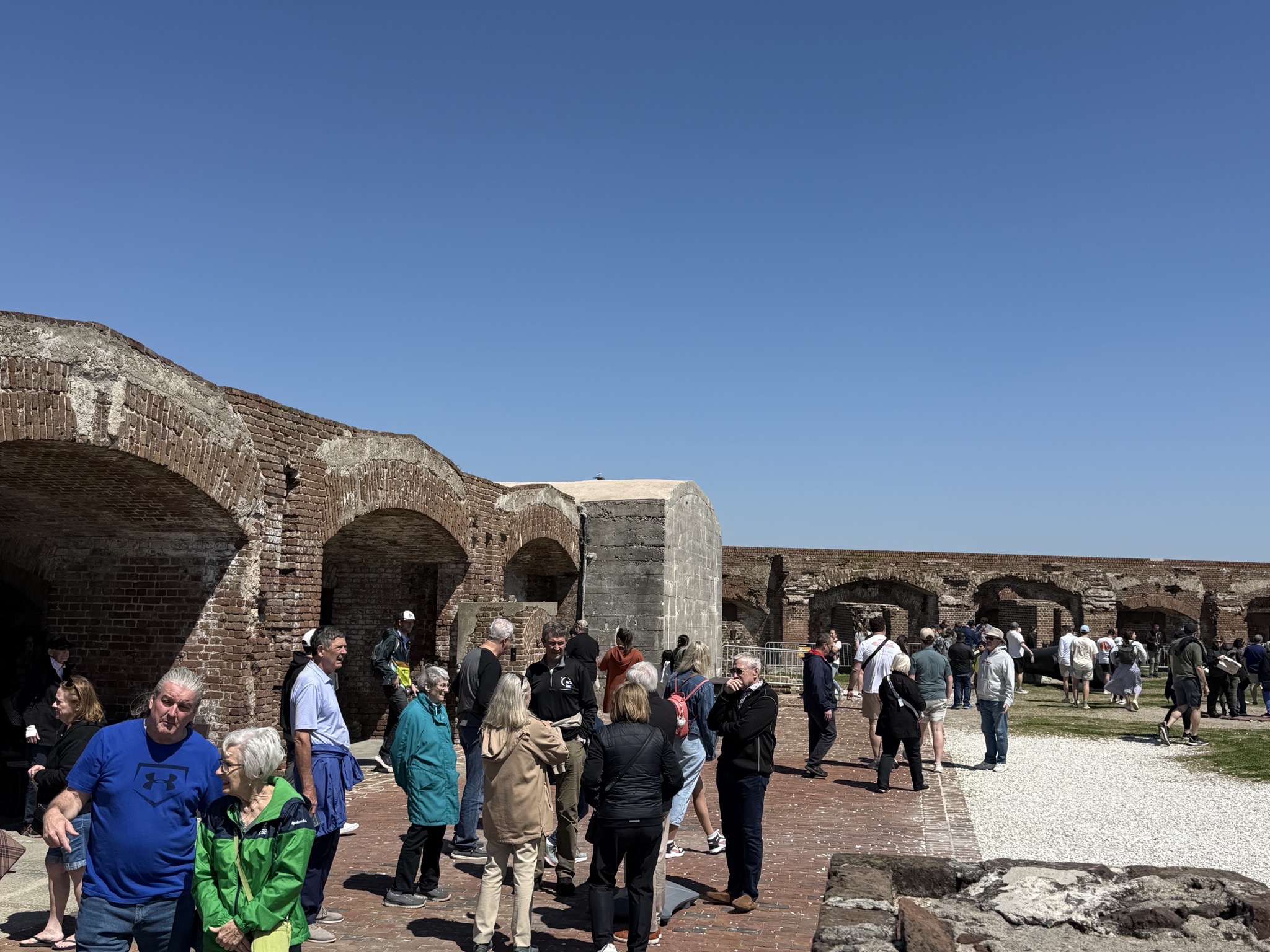 Entering the fort