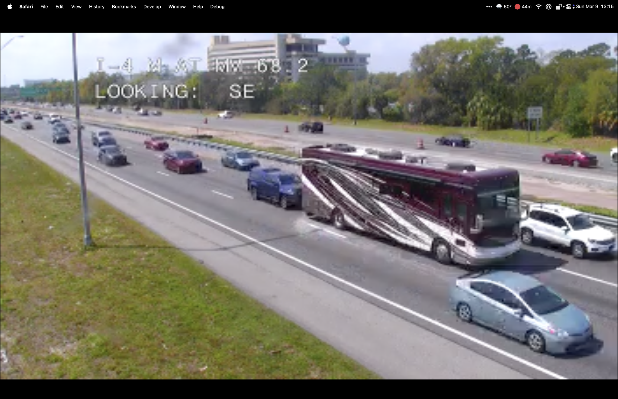 Traffic cam with our coach
