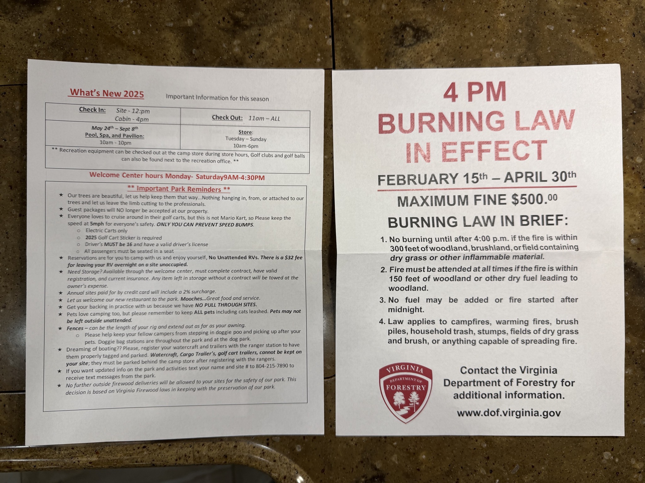 What's new and burning law