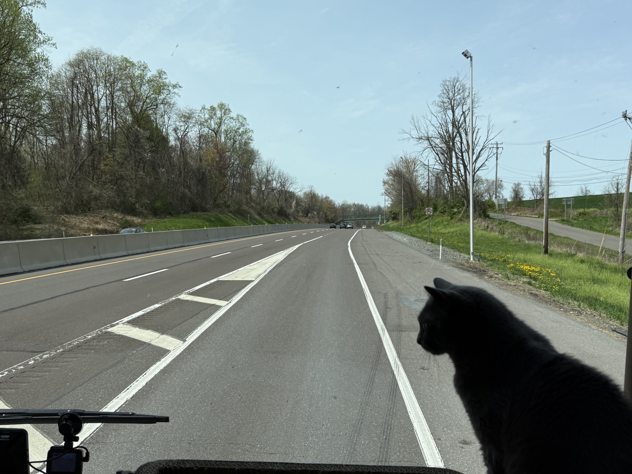 Paladin on the dash leaving a rest area