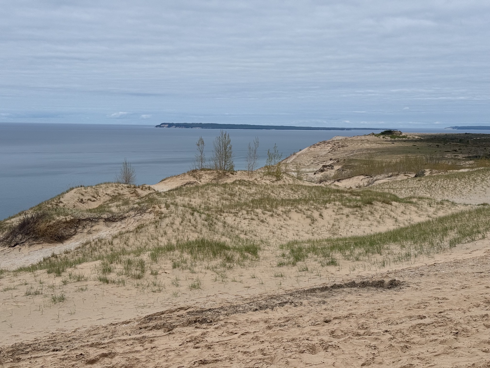 Steep dune and Lake Michigan