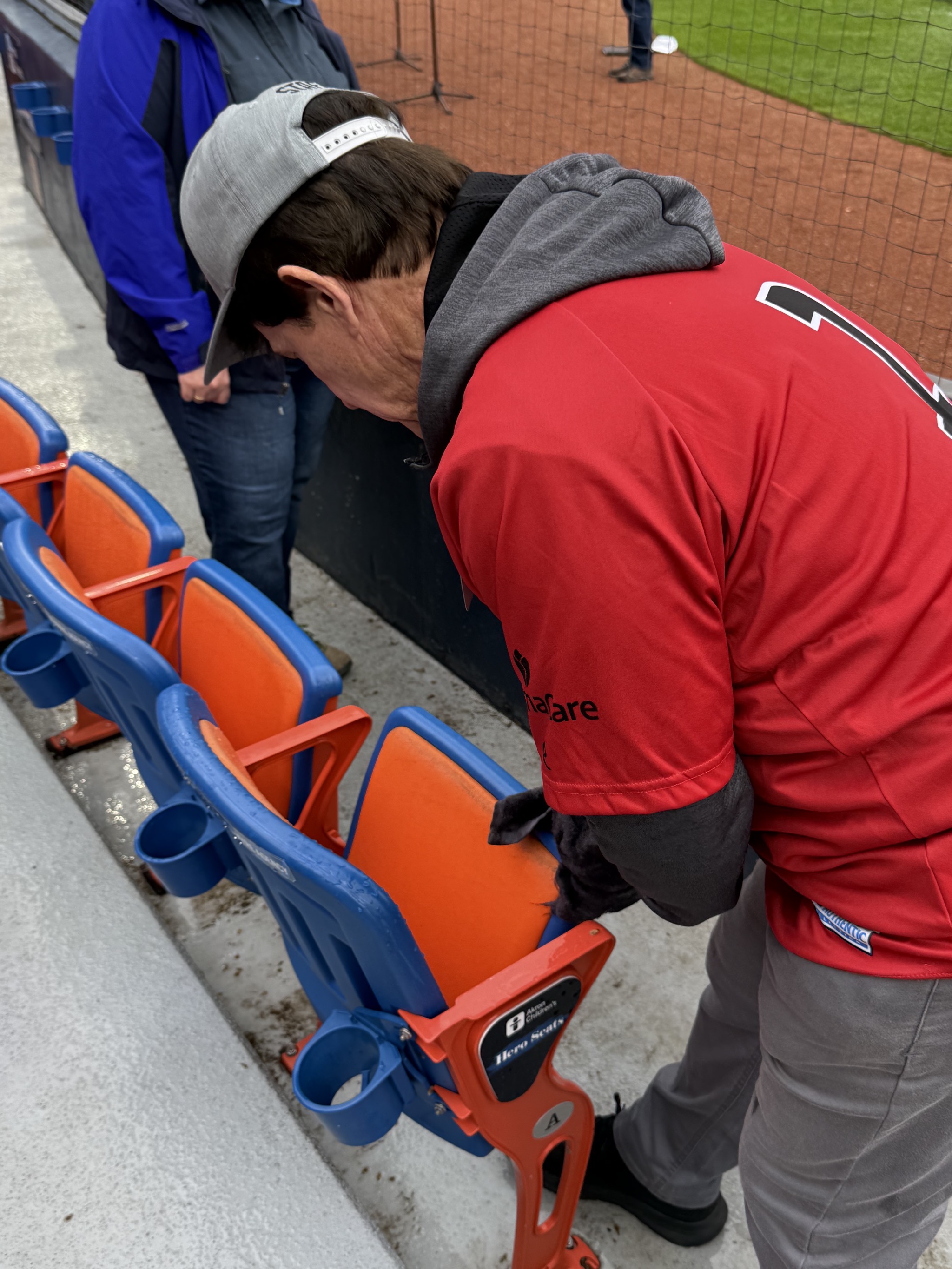 Wiping our seats for us