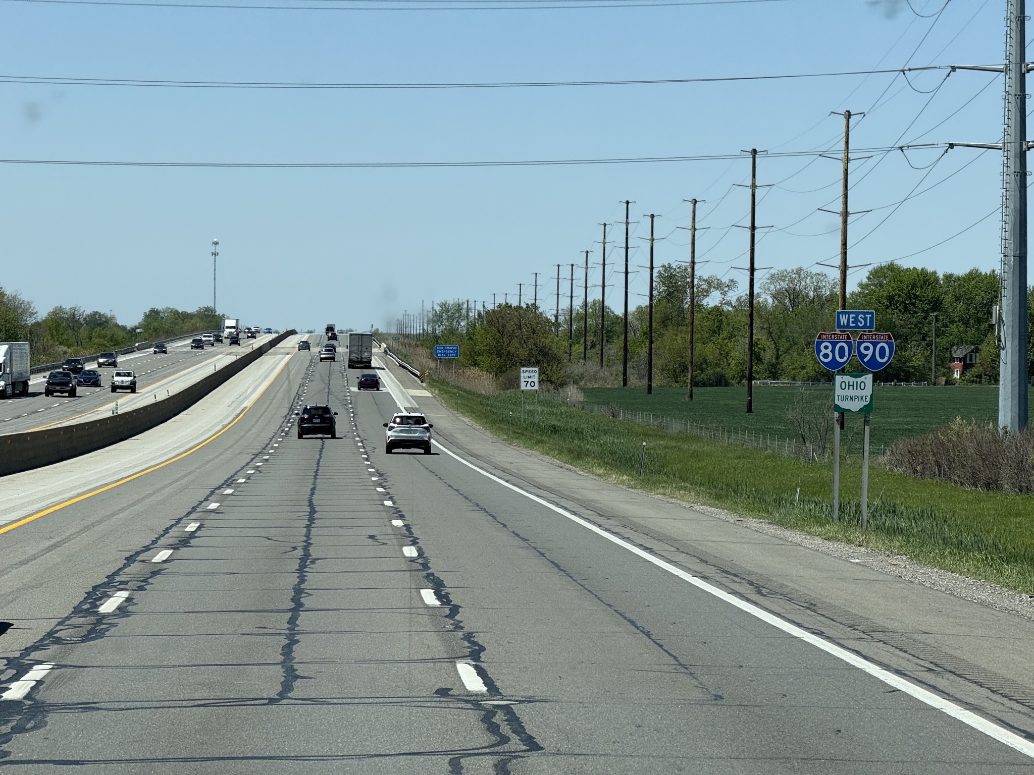 Ohio turnpike I-80/90 West