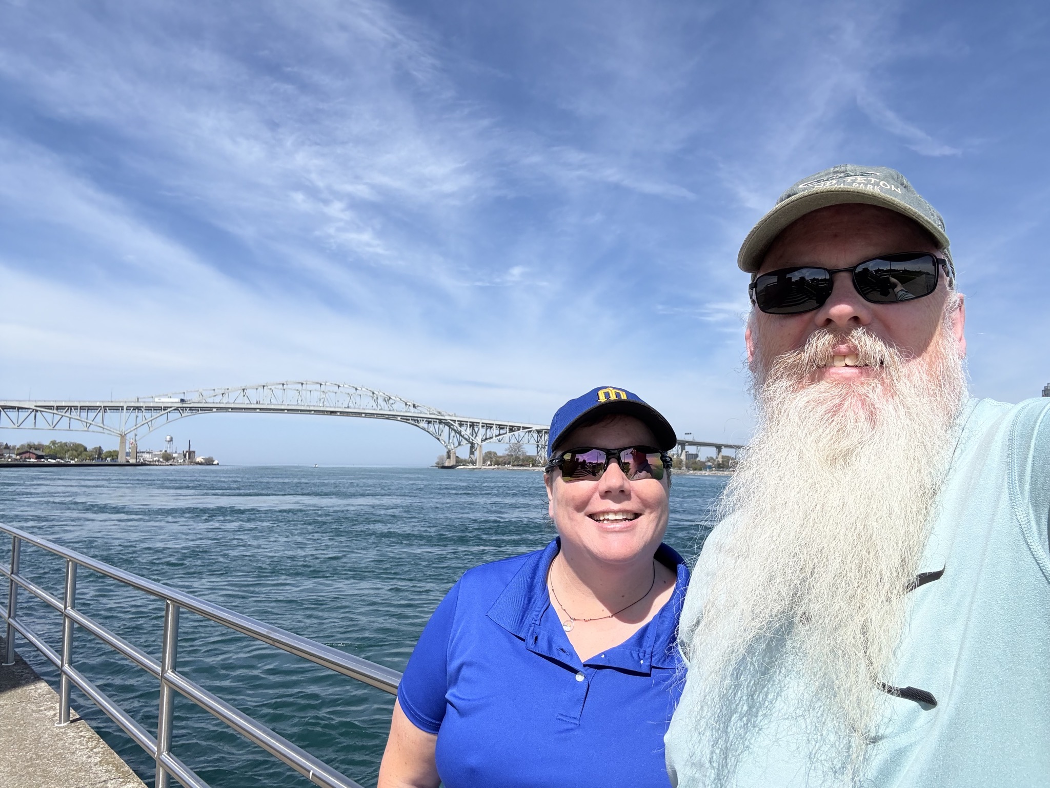 St Clair River and Blue Water Bridge