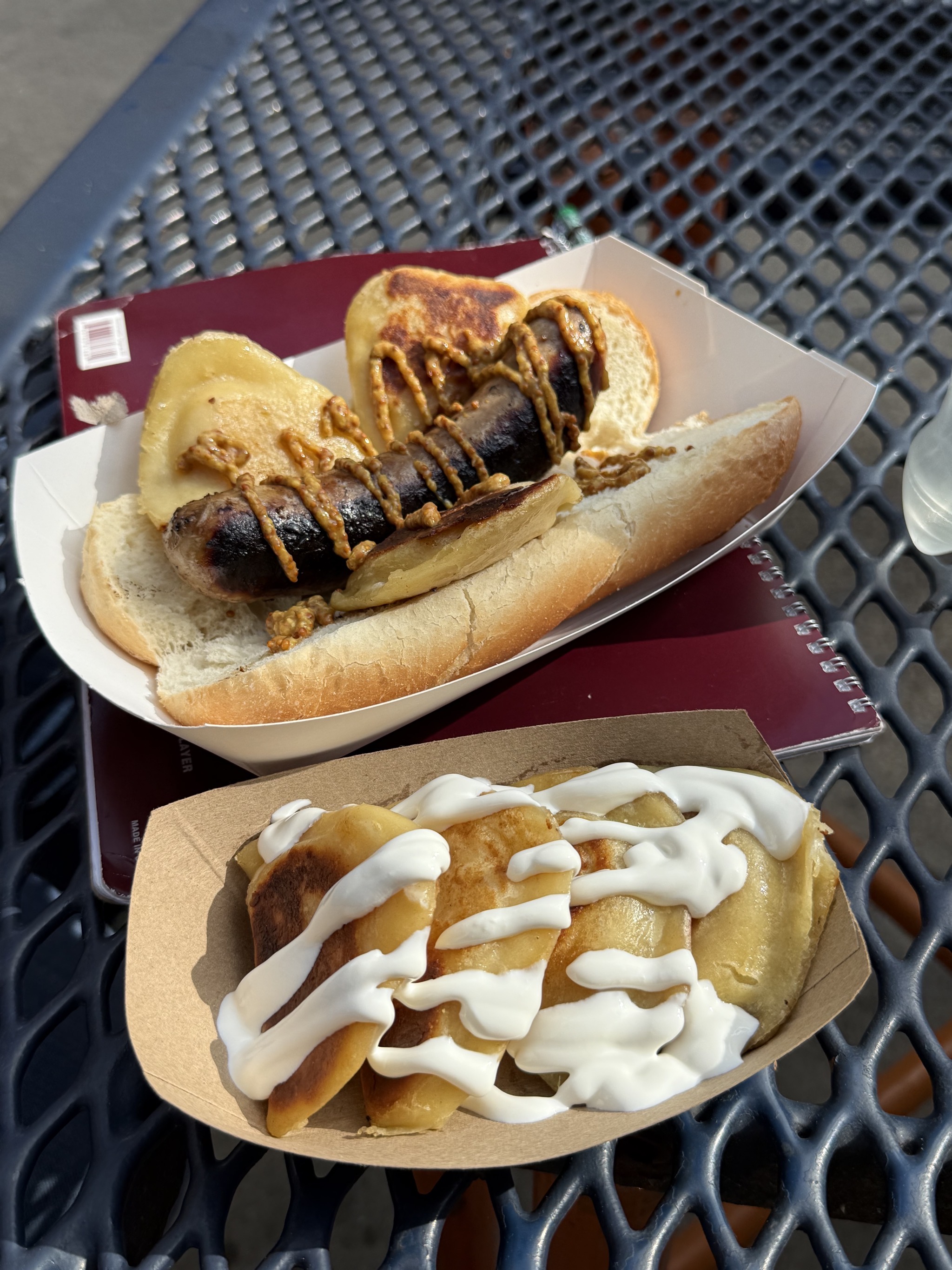 Kielbasa and pierogis
