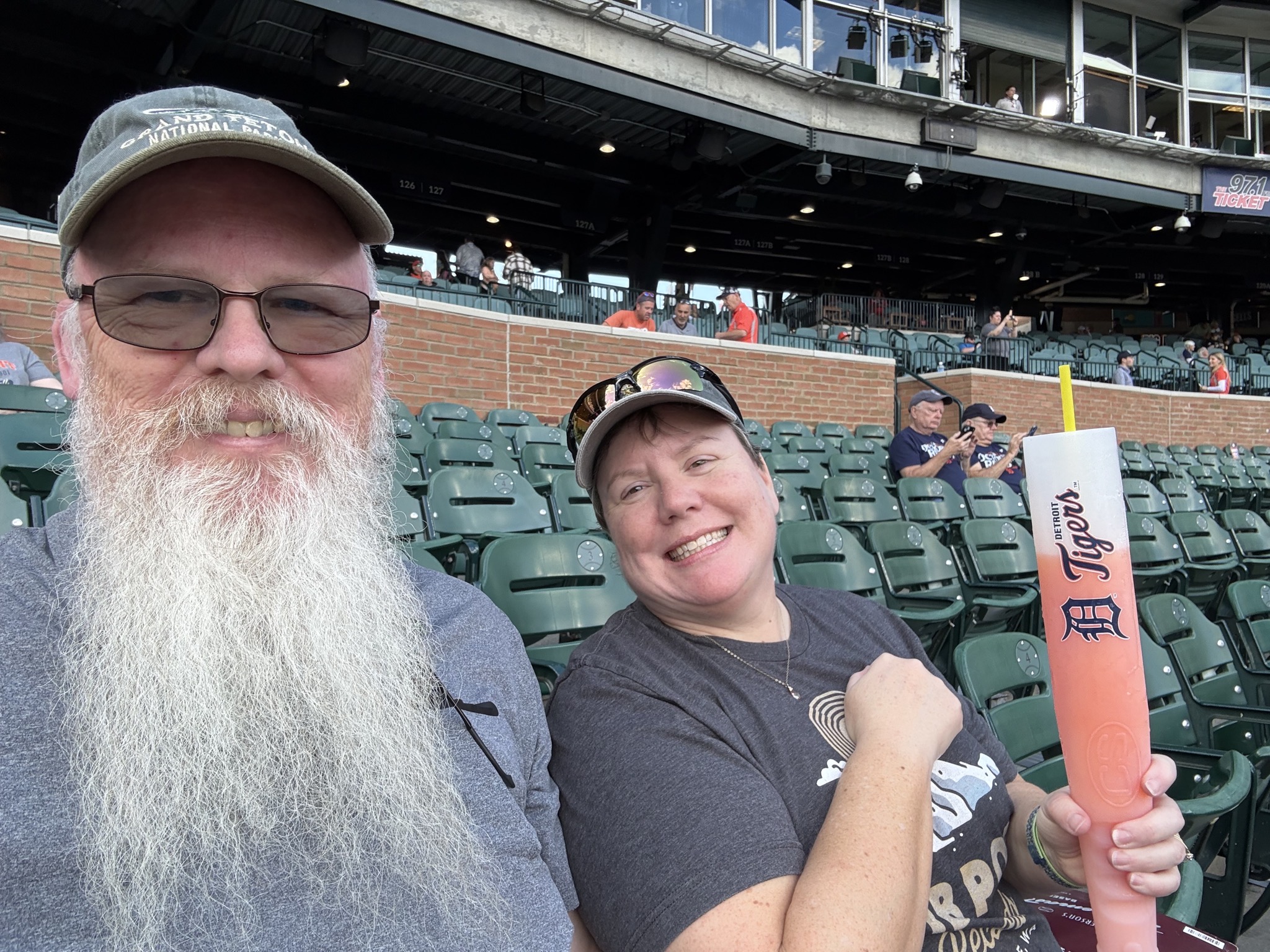 Selfie from our seats
