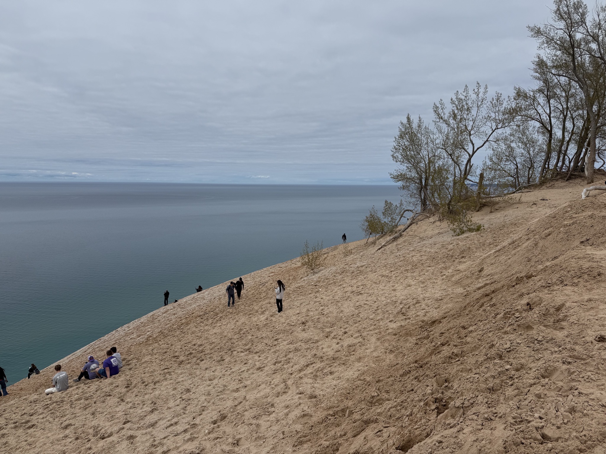 Steep dune and Lake Michigan
