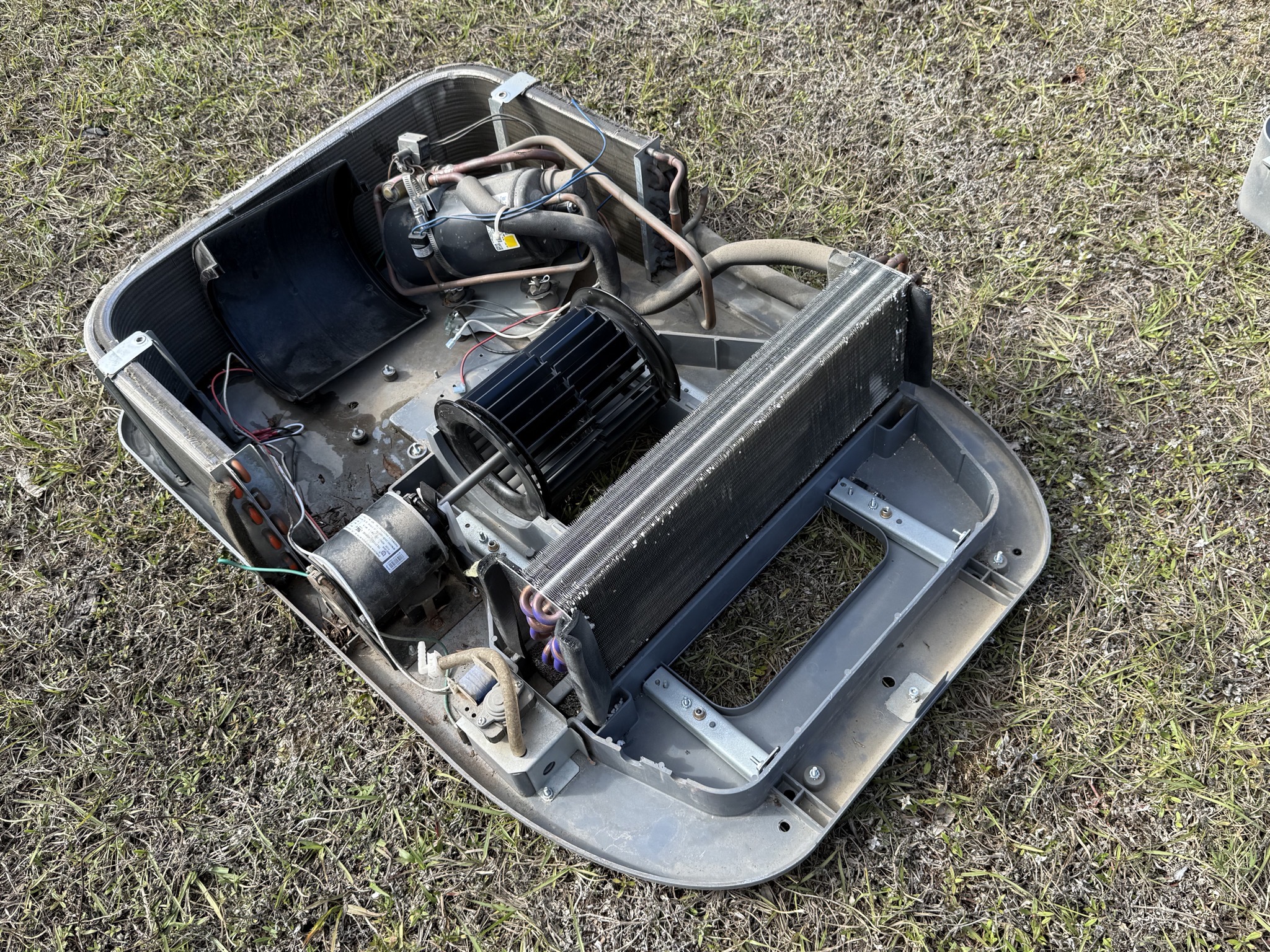 Inside AC unit