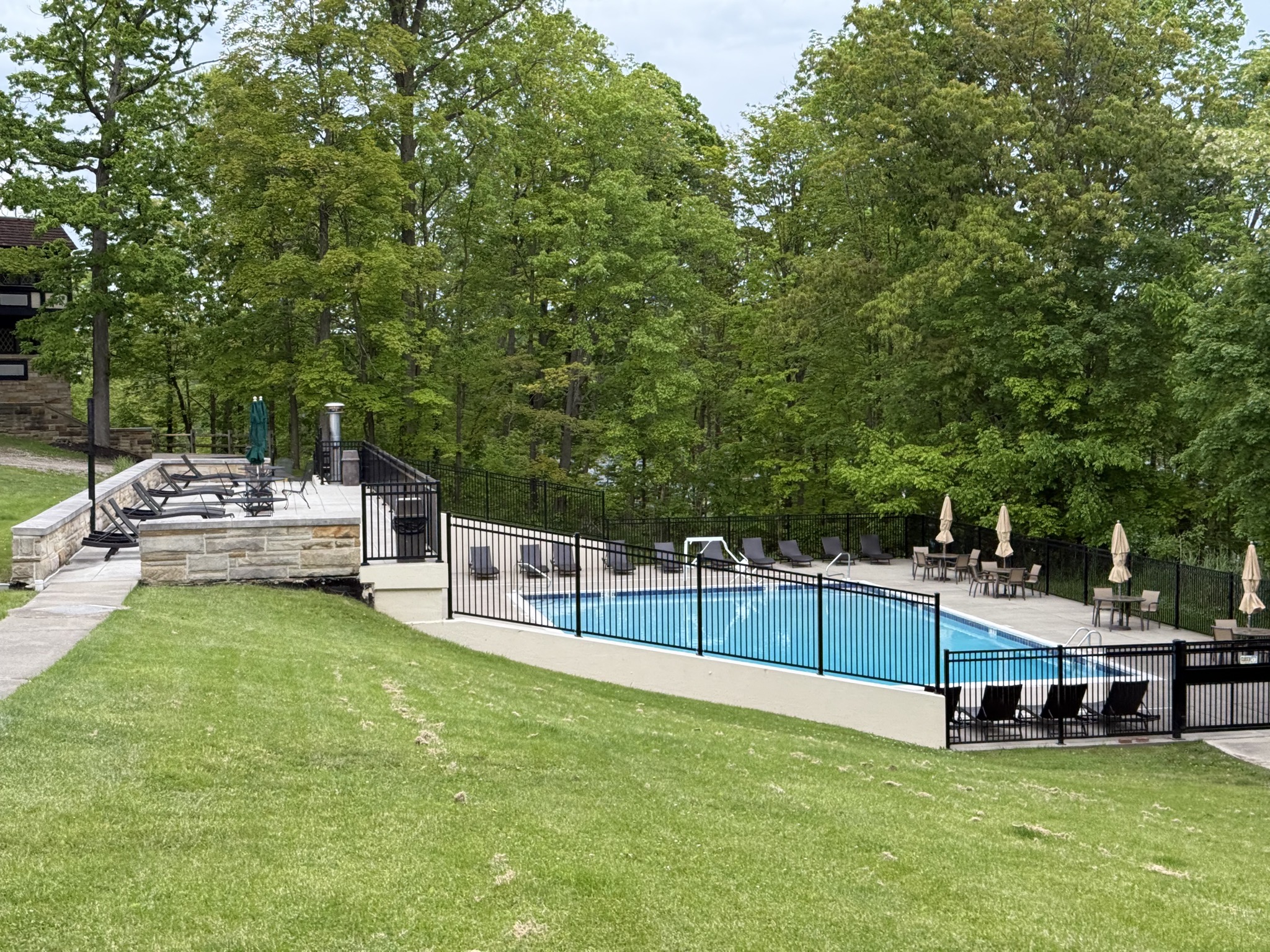Pool by manor house