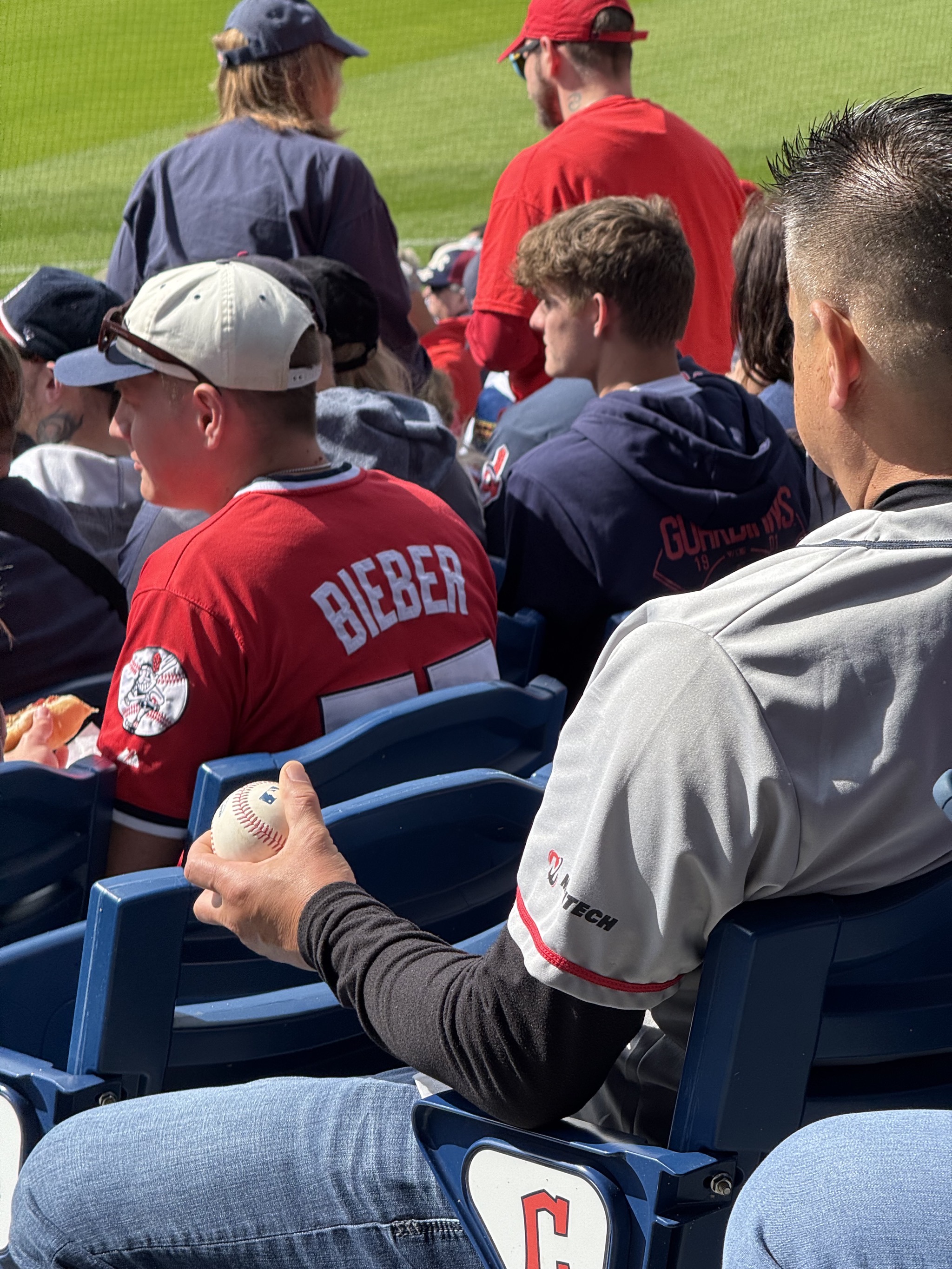 This guy a few seats down from us caught a foul ball