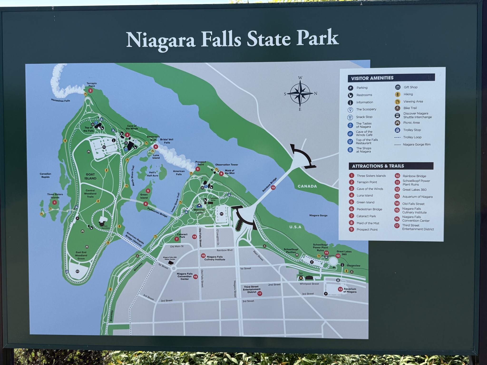Niagara Falls State Park map