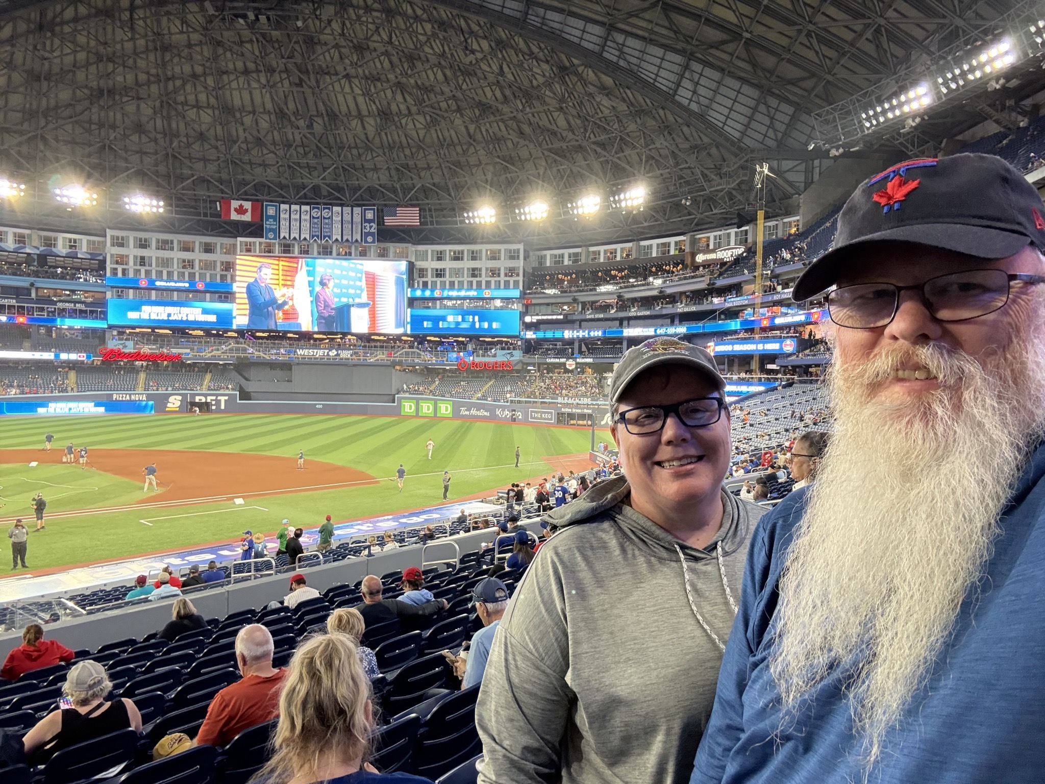 Selfie from our seats