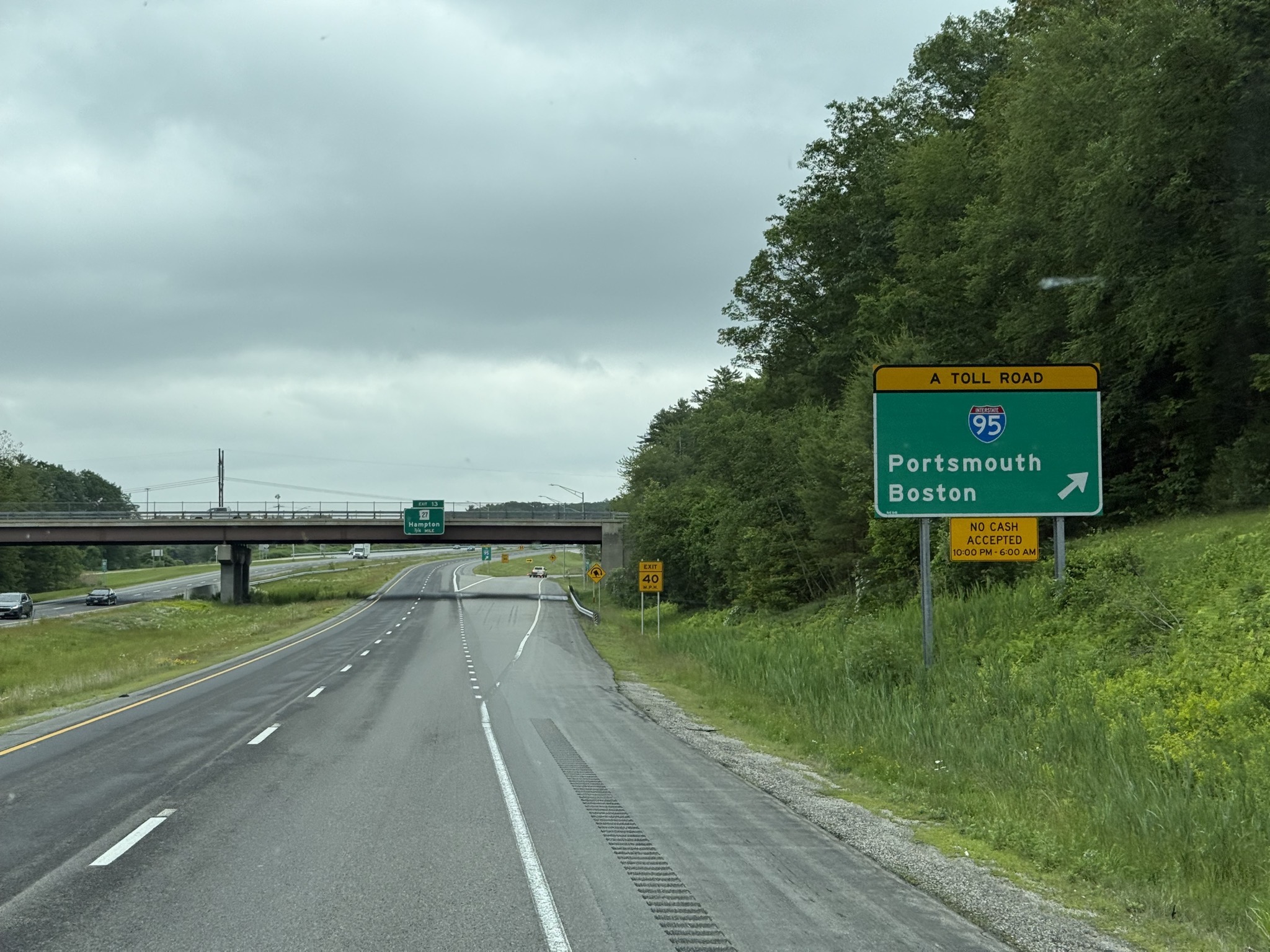 Exit to I-95 toll road