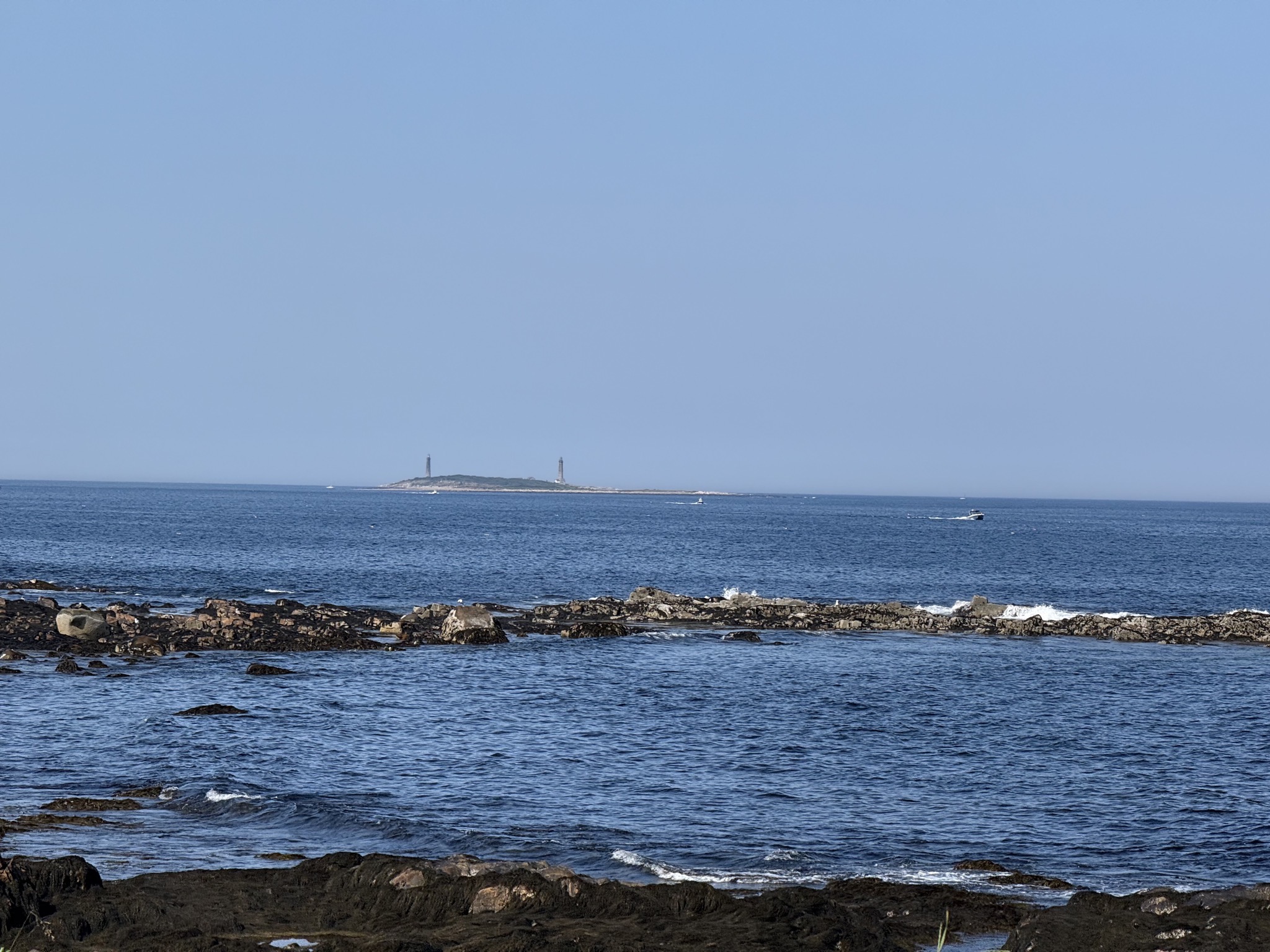 Island with two lighthouses