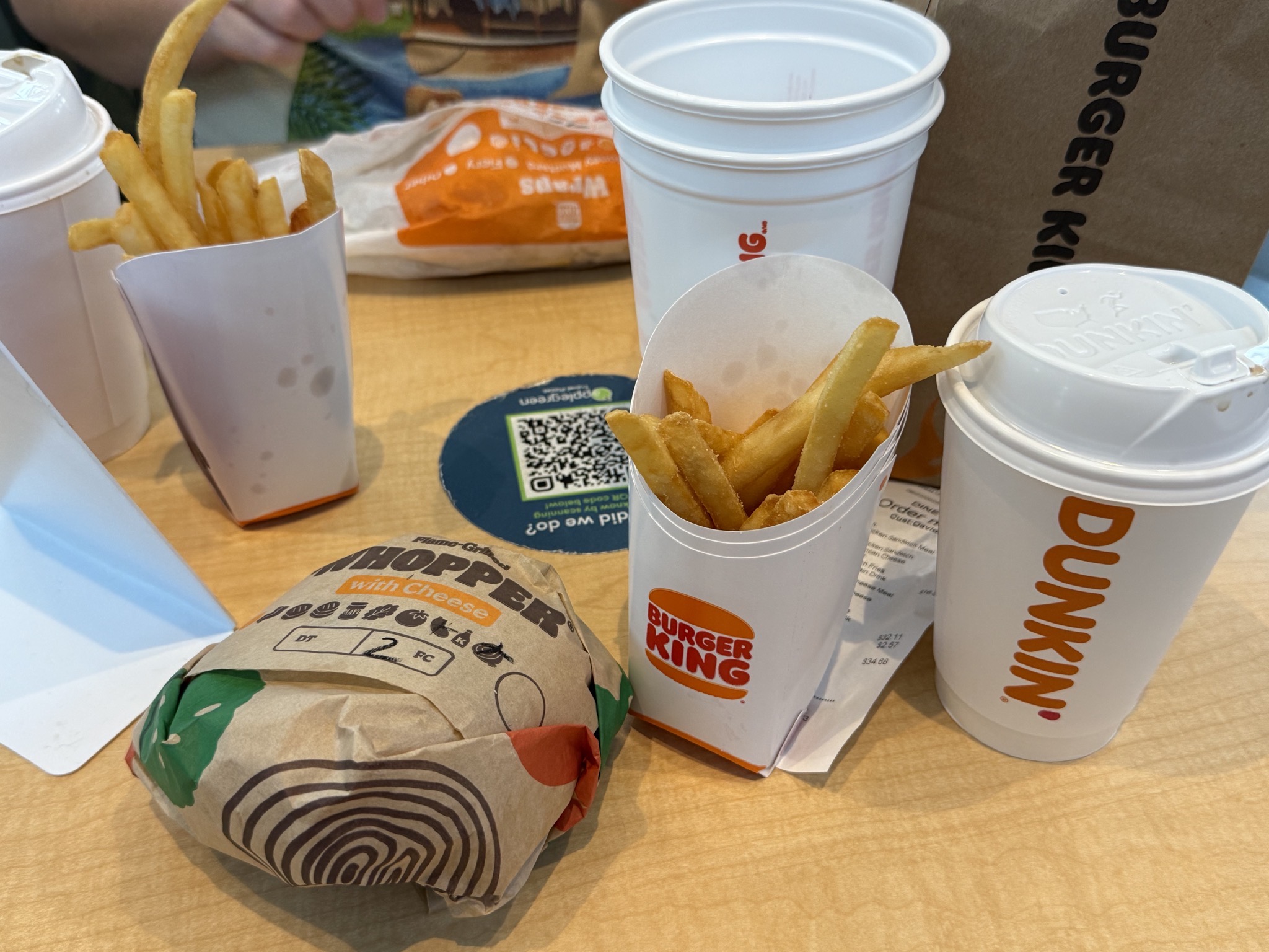 BK and Dunkin for lunch