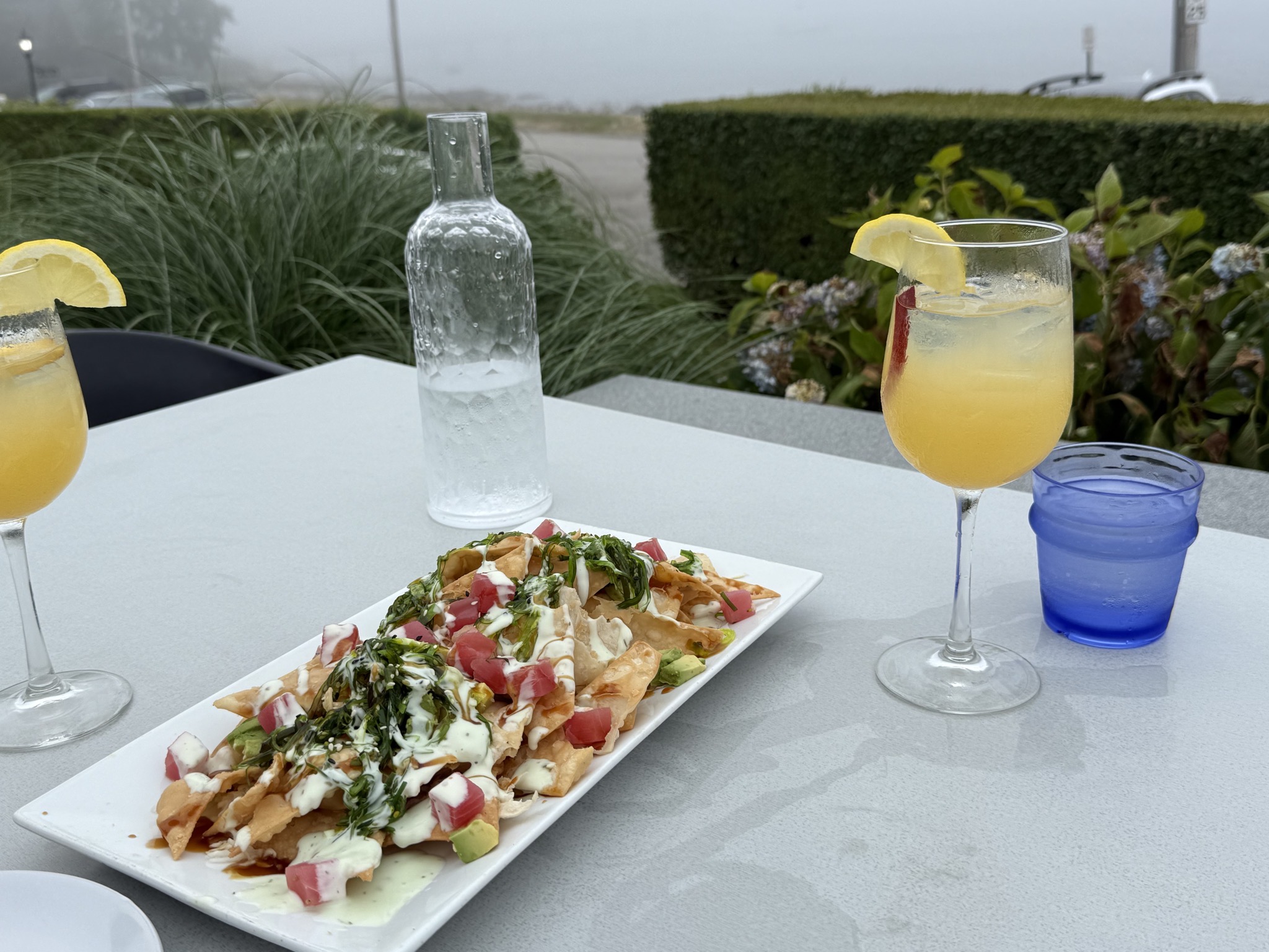 Ahi tuna nachos appetizer