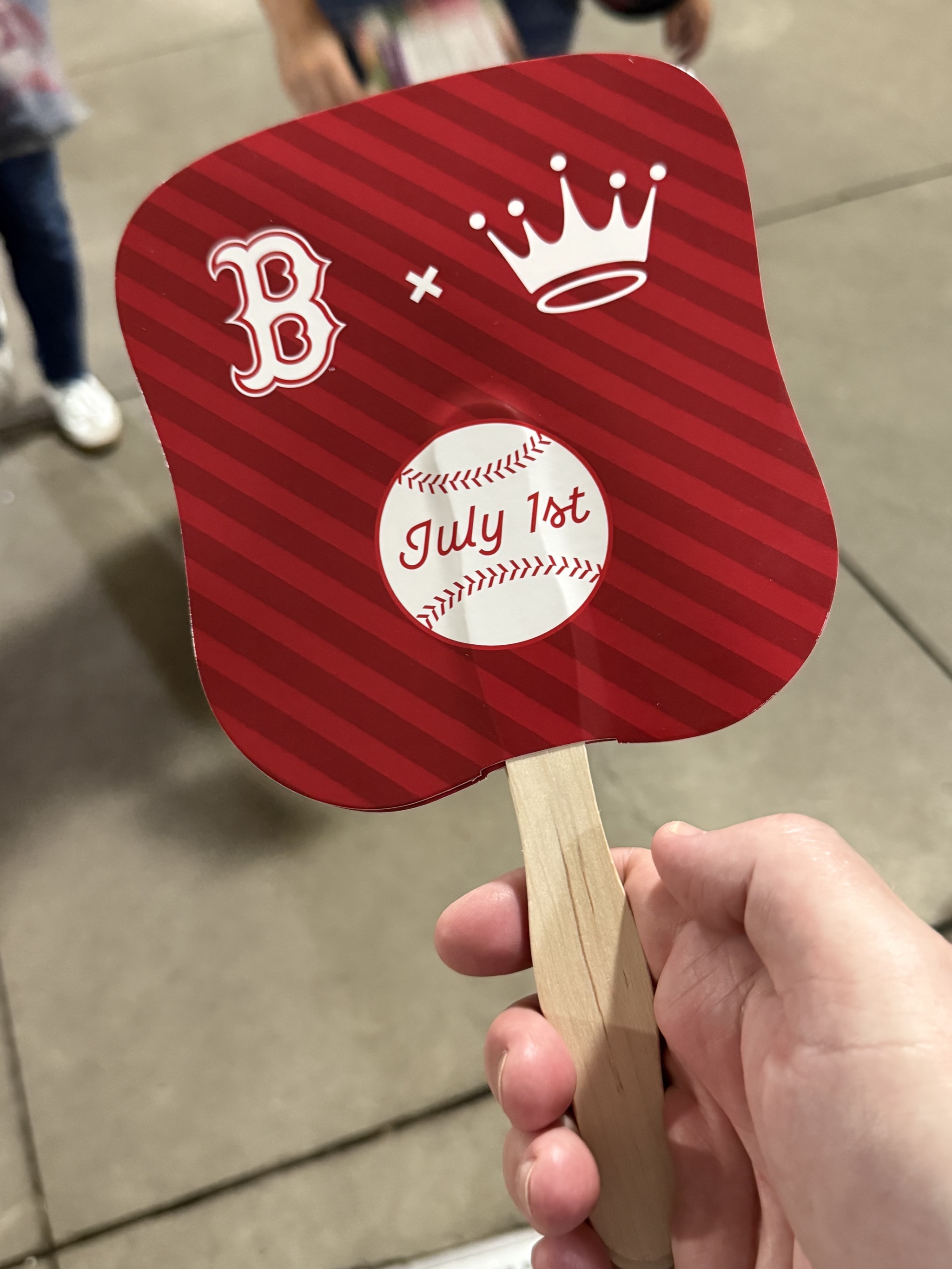 Free fans handed out on entry