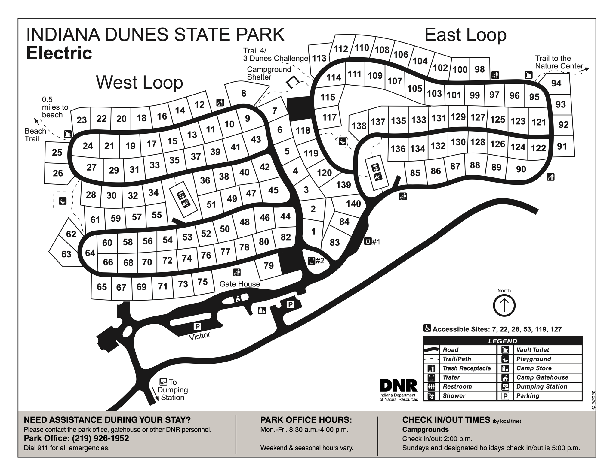 Indiana Dunes electric camp