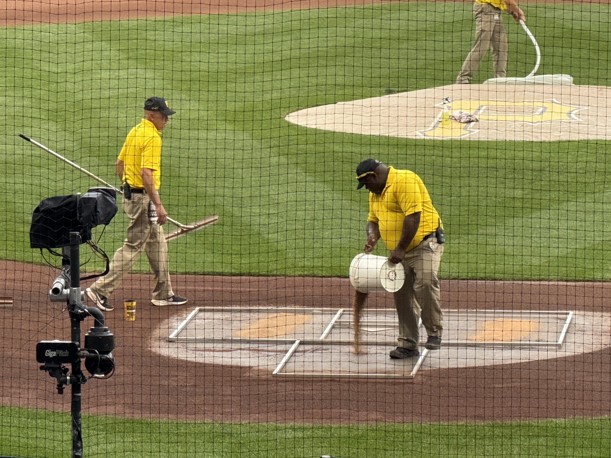 Preparing home plate
