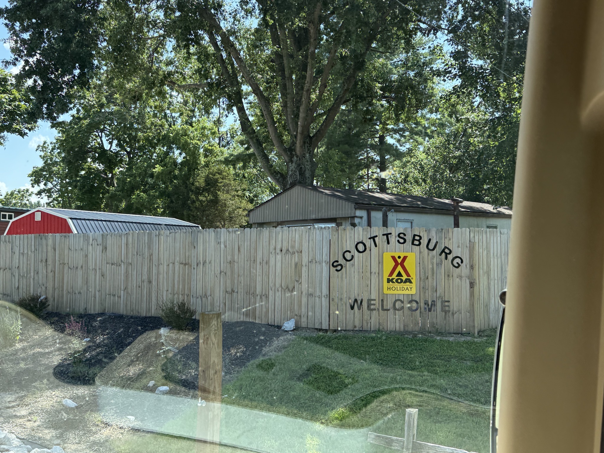 Arriving at Scottsburg KOA