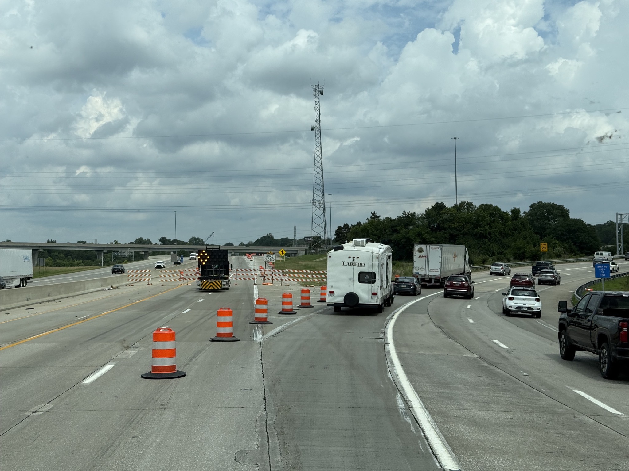 Freeway closed