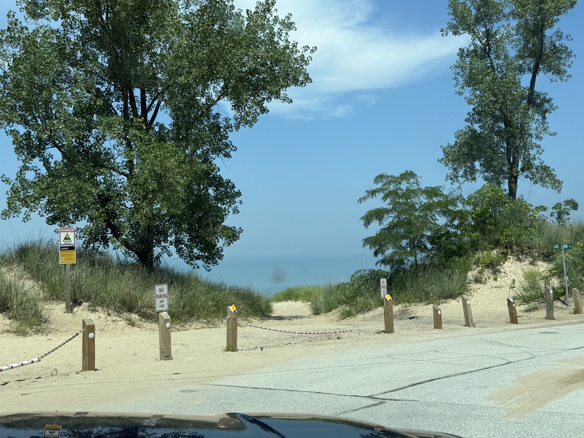 Beach access to Lake Michigan