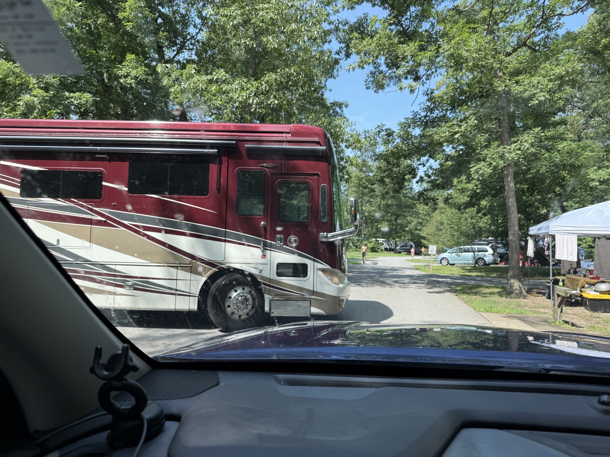 Leaving the campsite