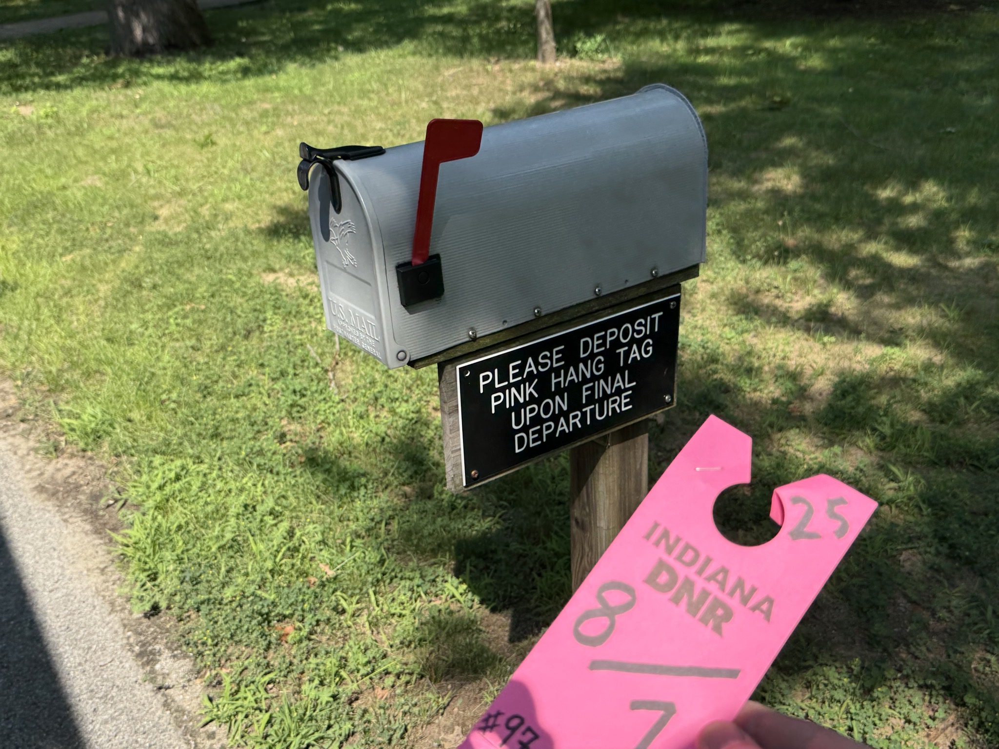 Returning hang tag
