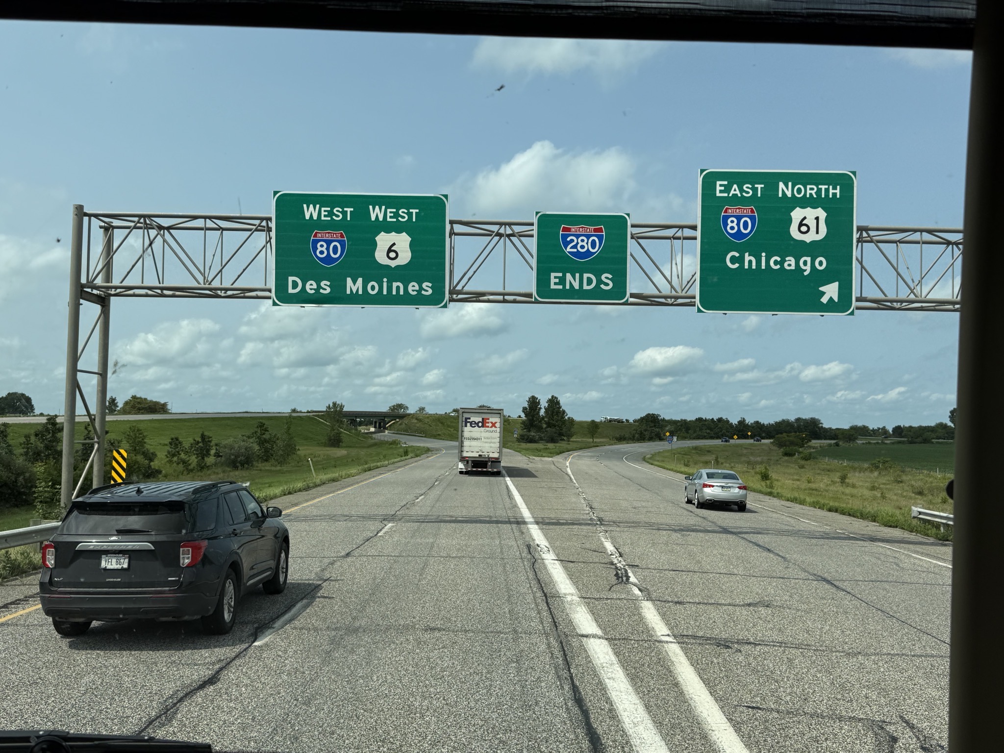 Fork to continue on I-80 West