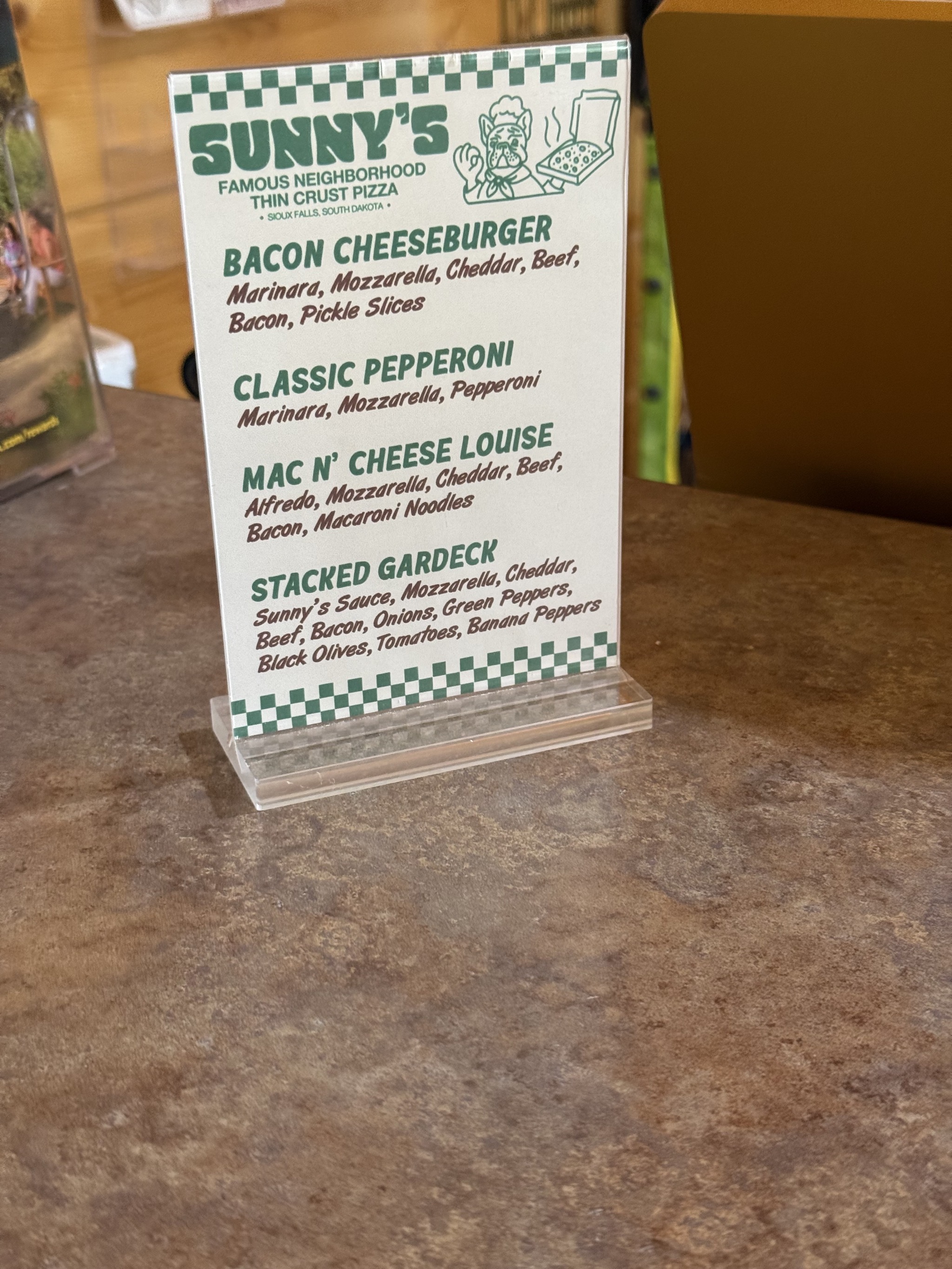 Pizza options