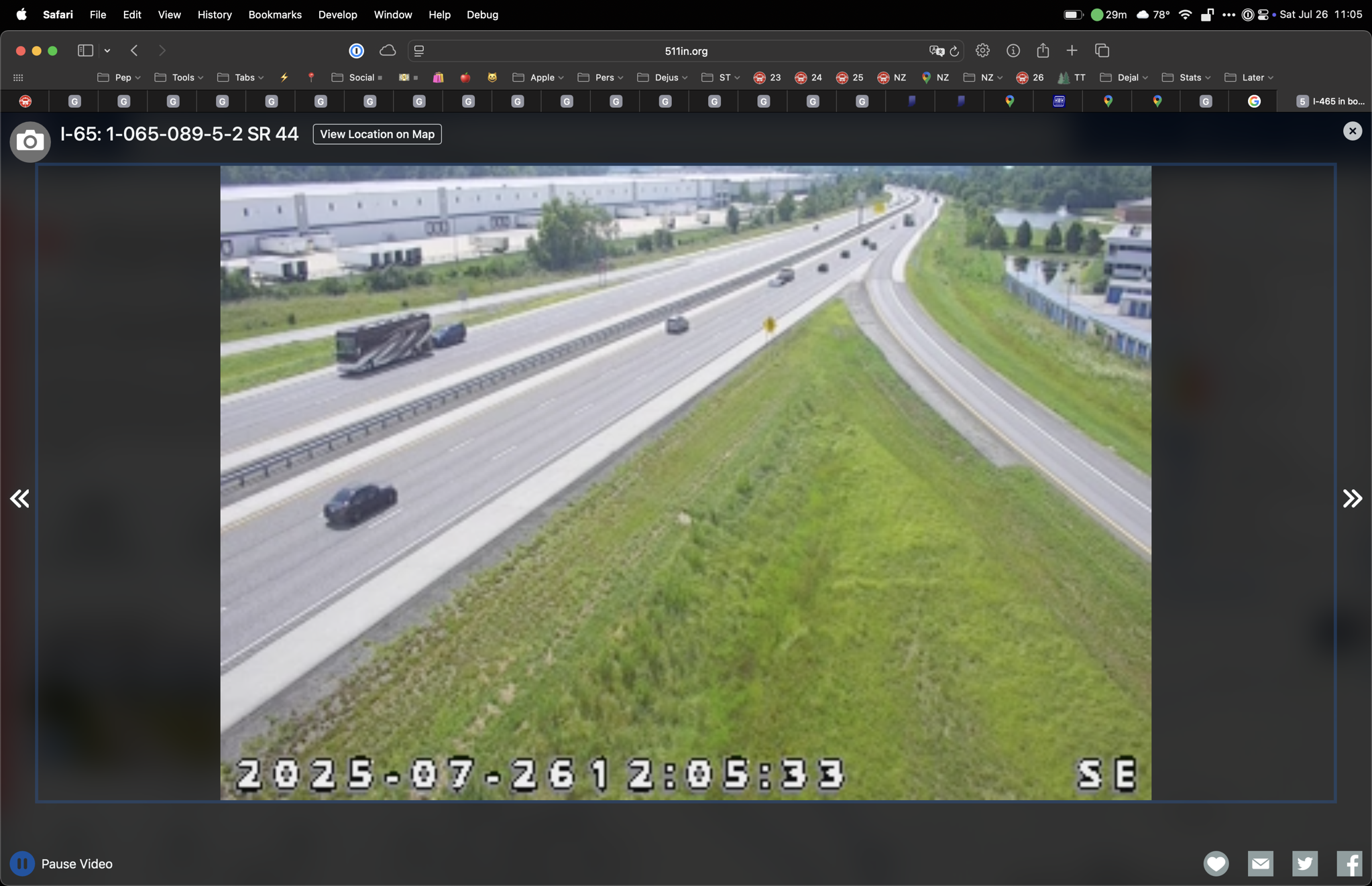 Spotting our coach on a traffic cam
