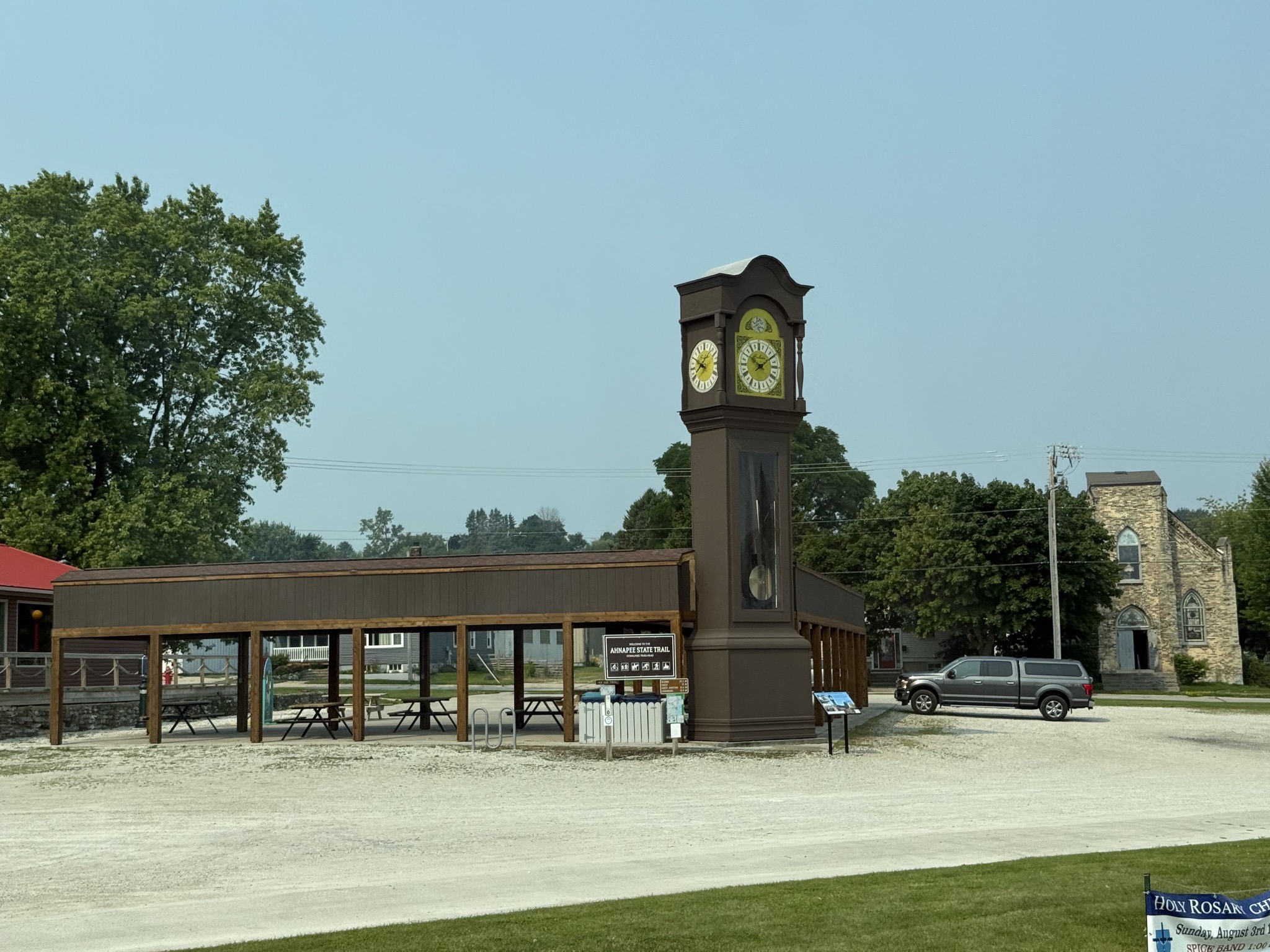 Giant grandfather clock in Kewaunee, Wisconsin