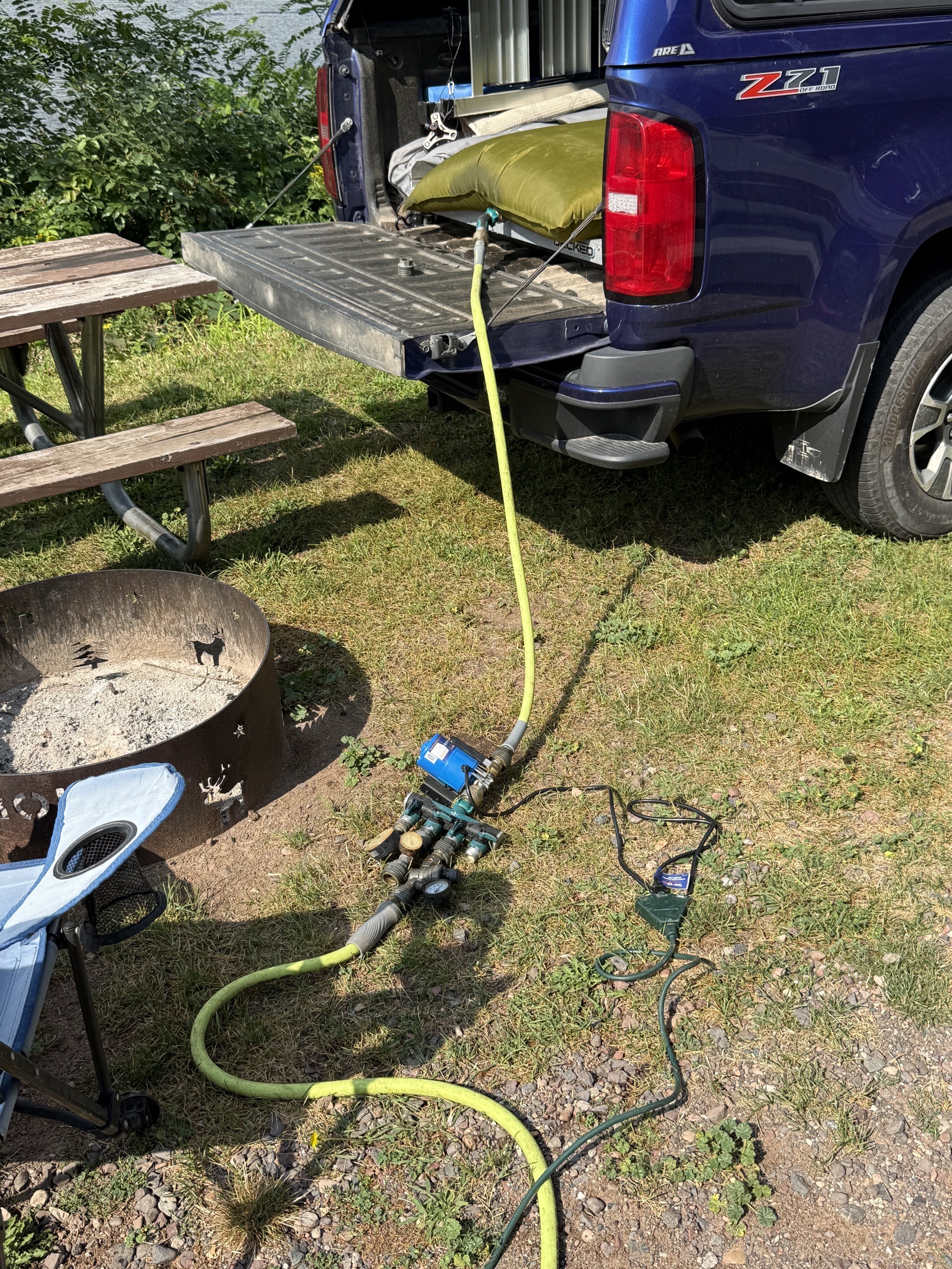 Pumping water into coach