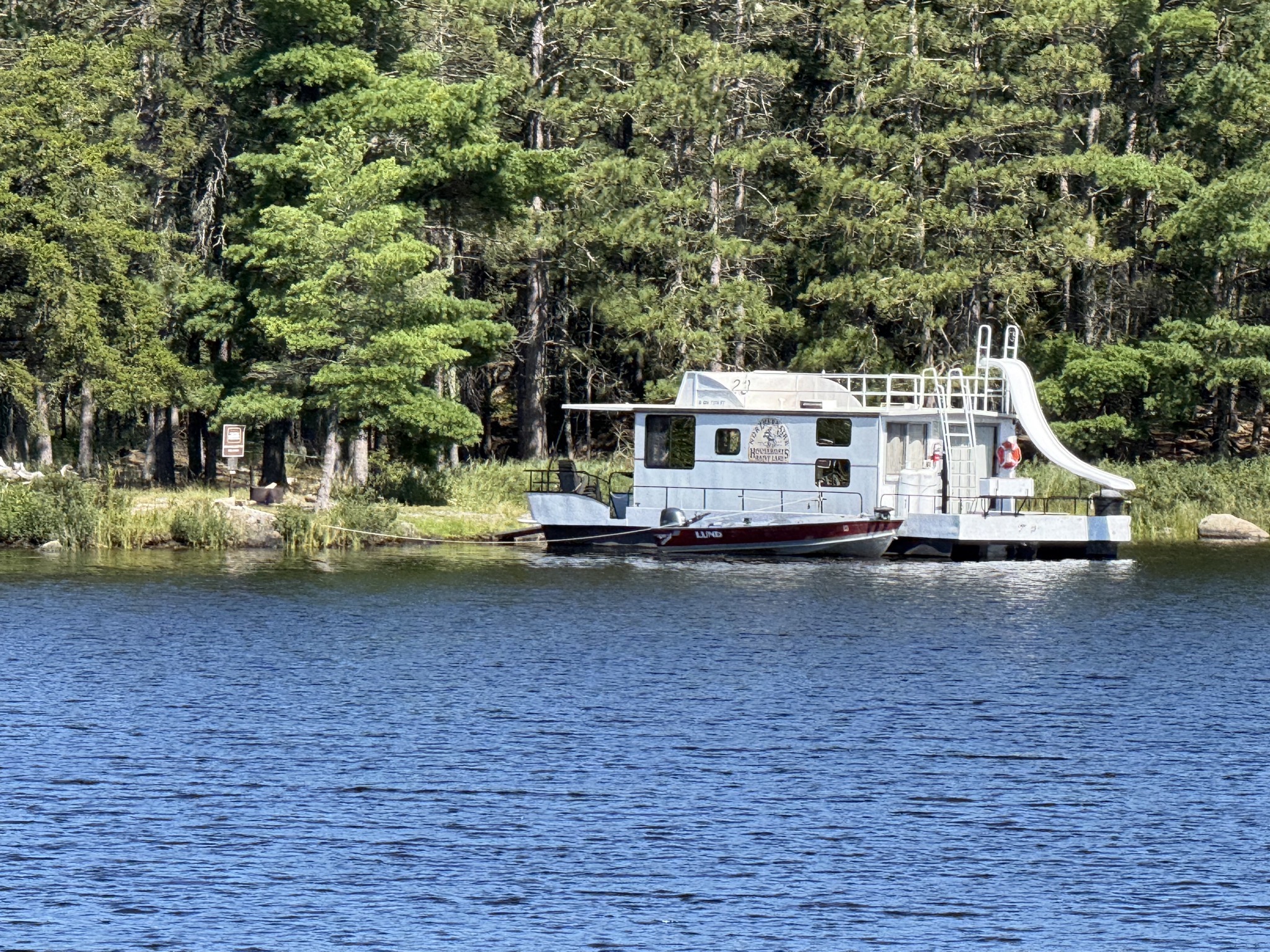 Houseboat docked