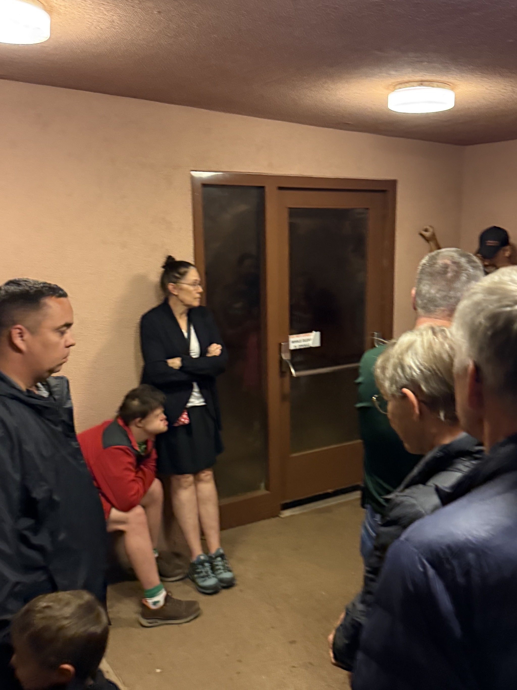 Airlock at the bottom of the elevator