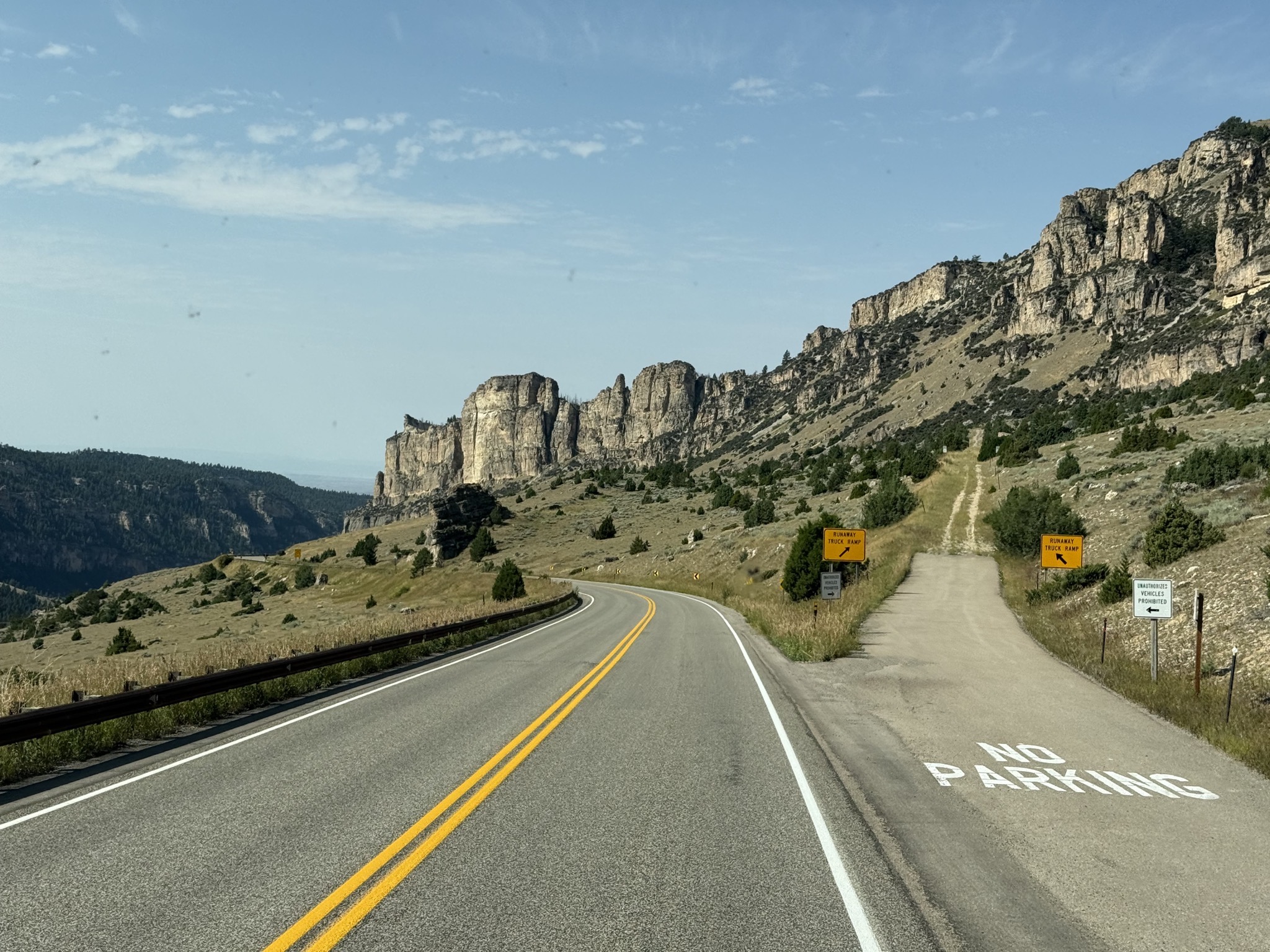 Runaway truck ramp and interesting rocks
