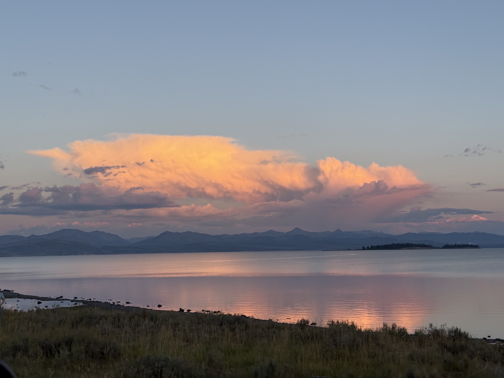 Sunset over Yellowstone Lake