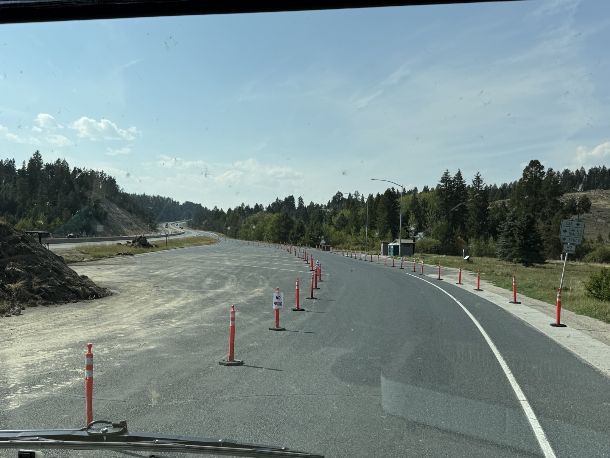 Truck parking closed on I-90 West