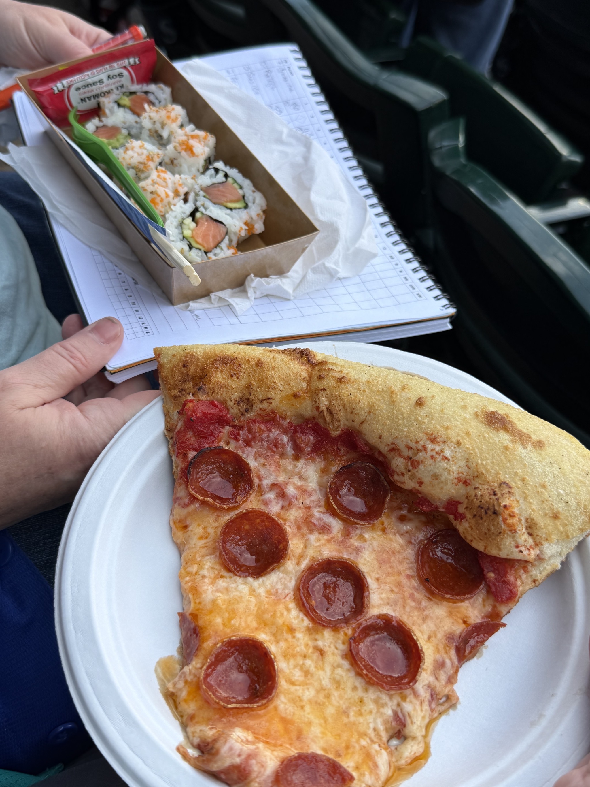 Sushi and pizza