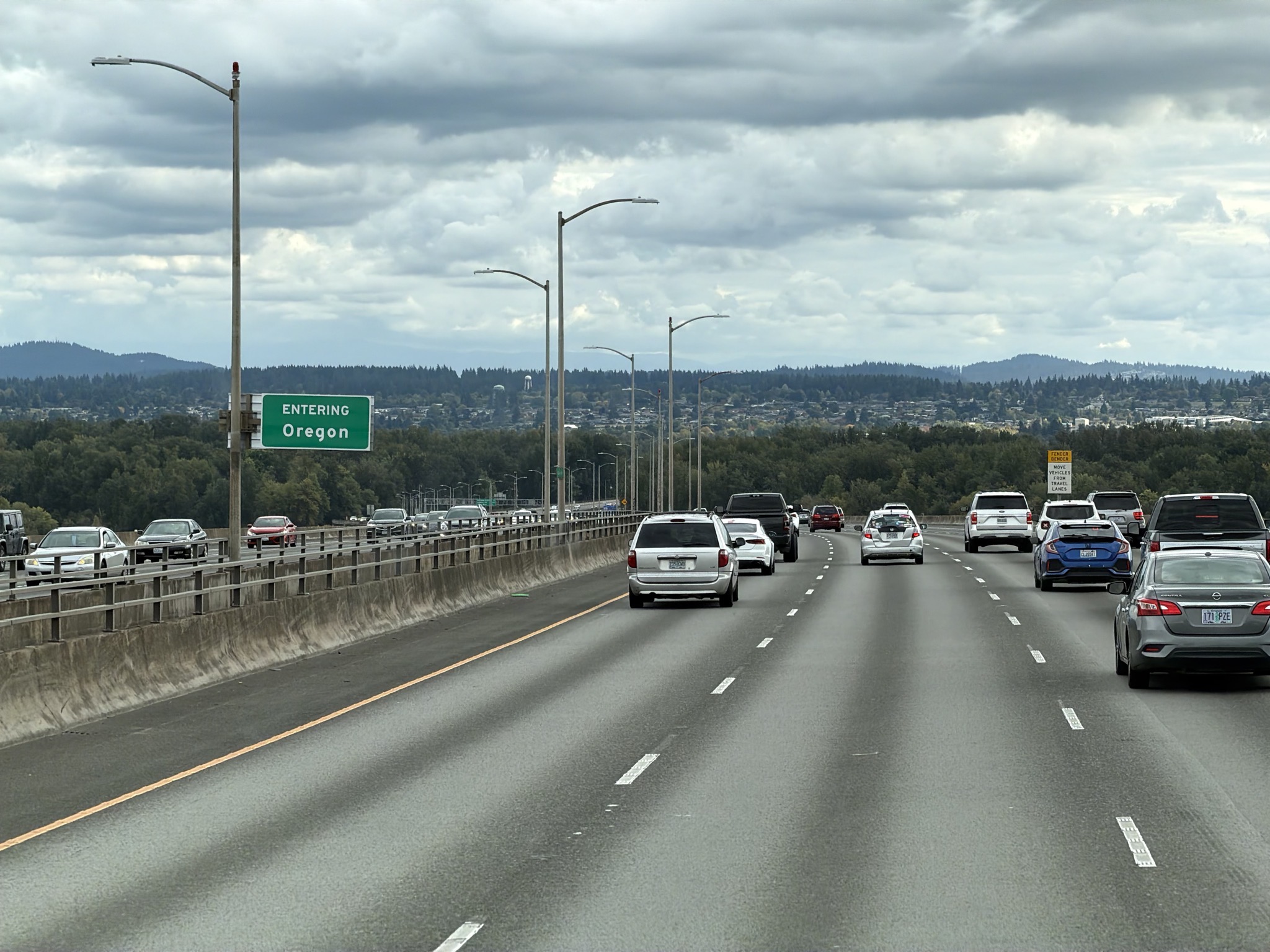 Entering Oregon