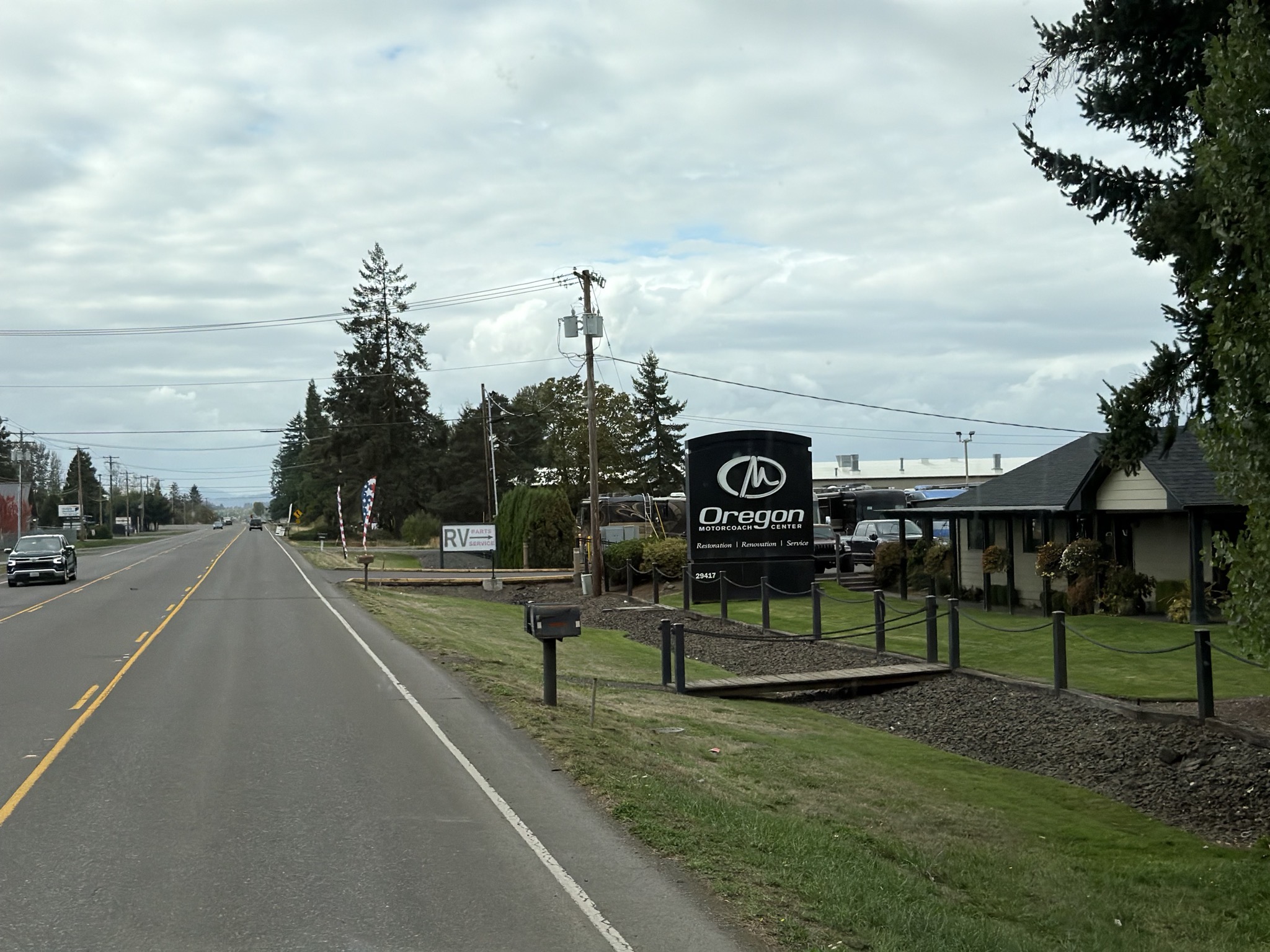 Arriving at the Oregon Motorcoach Center