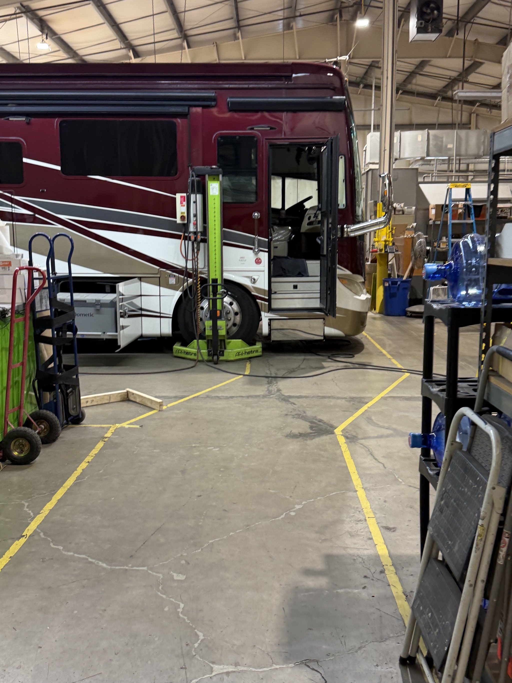 Coach in workshop