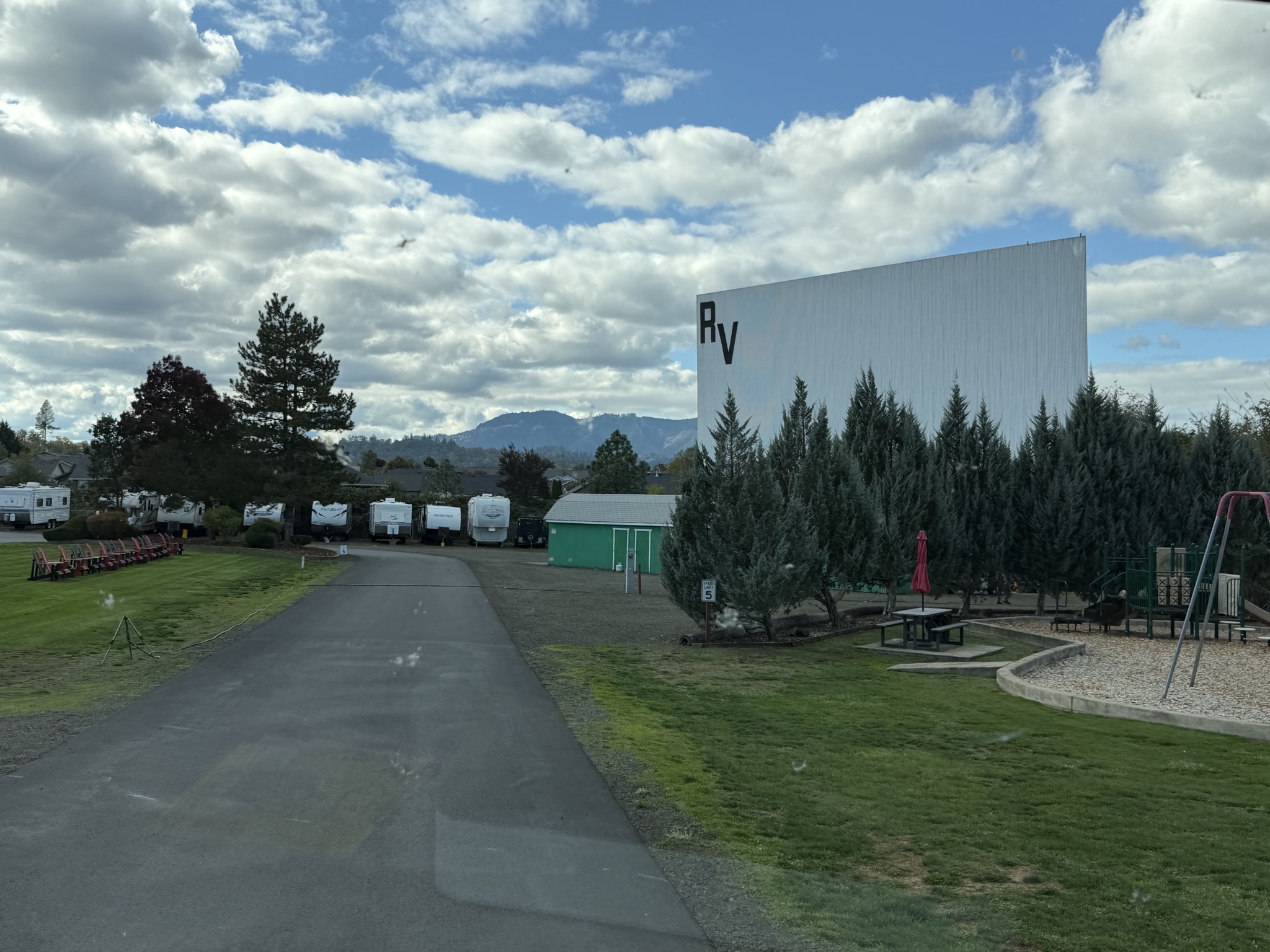 Drive-in movie screen