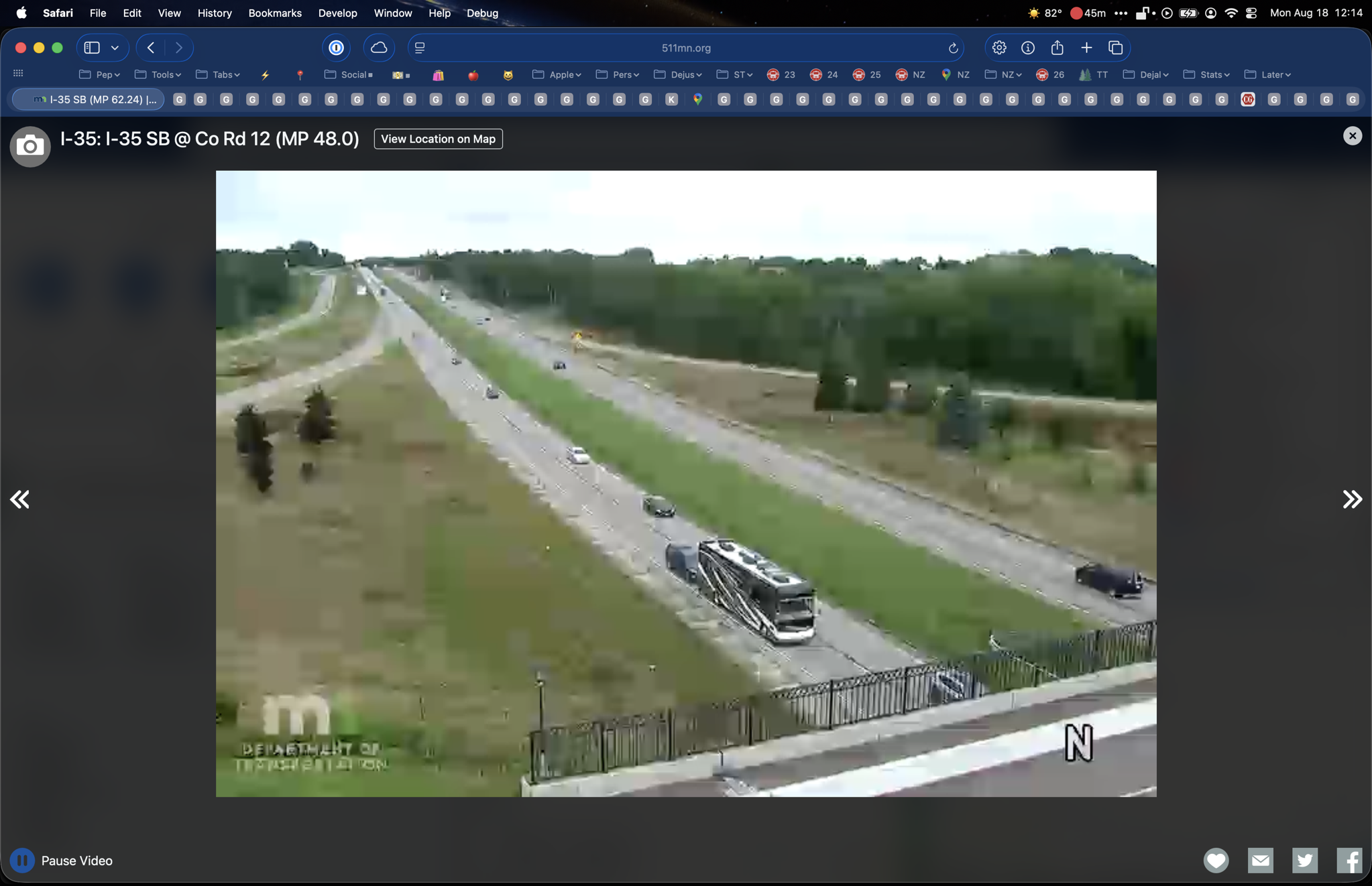 Spotting our coach on traffic cams