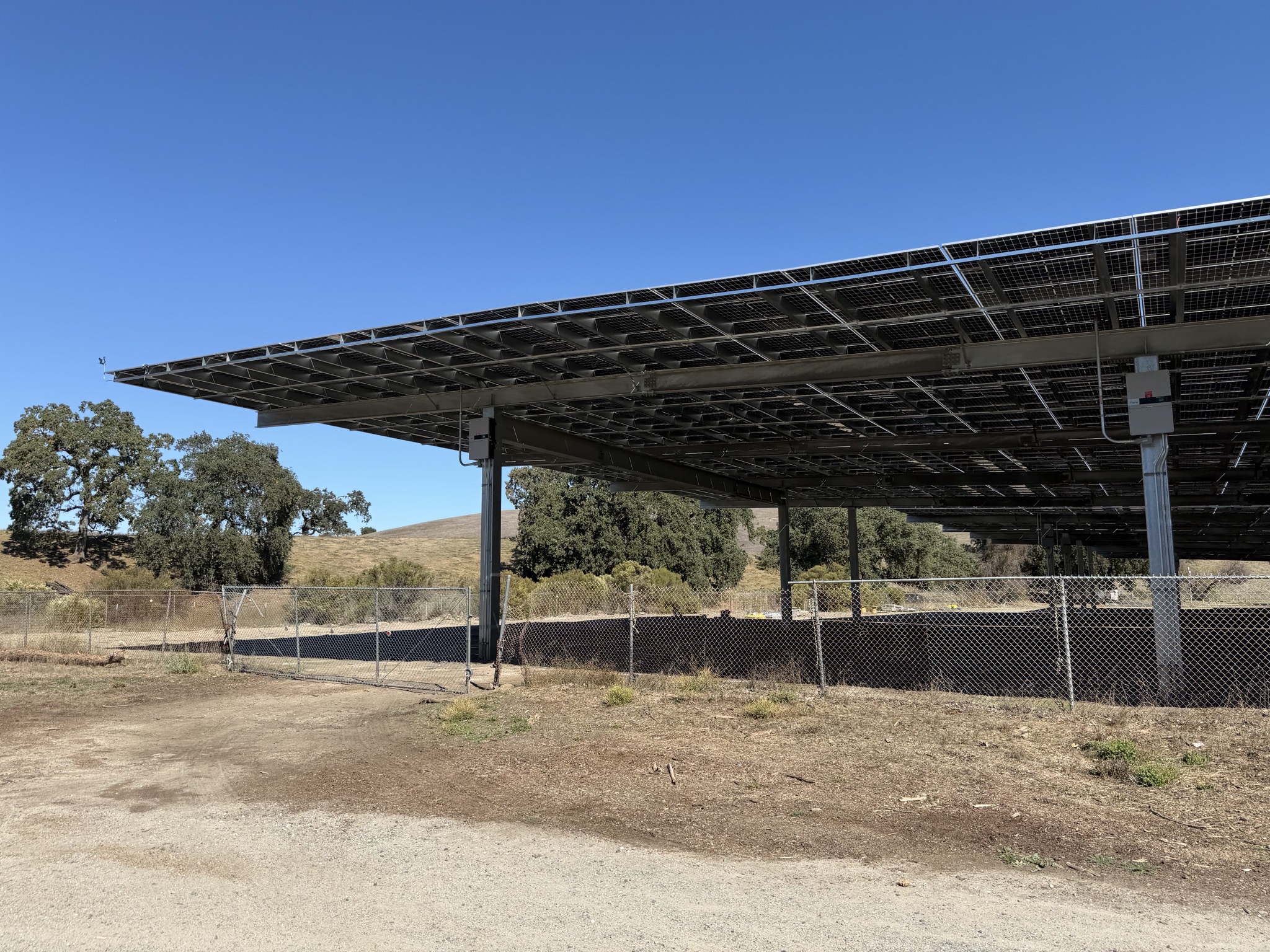 New big solar array over storage area