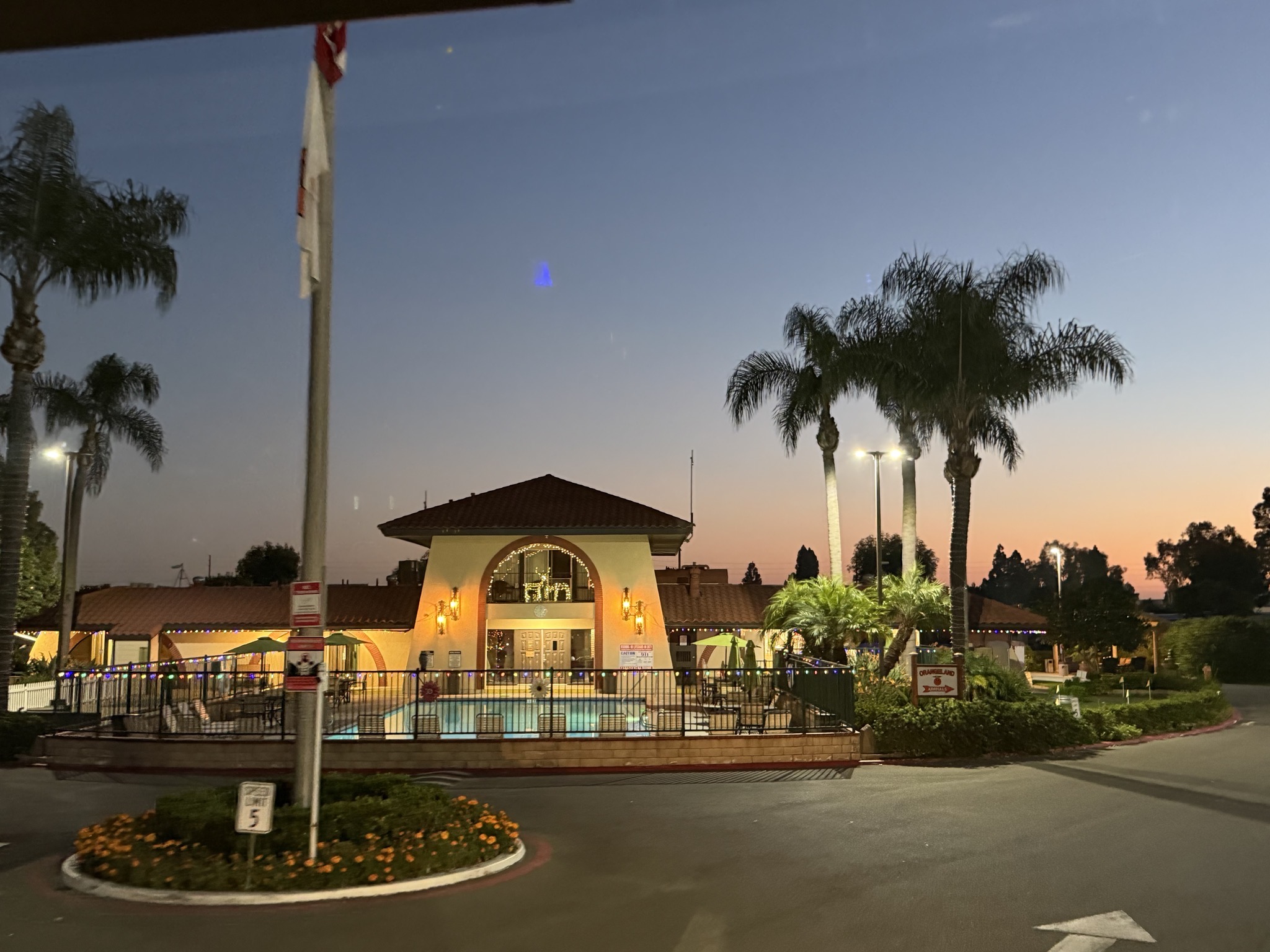 Arriving at Orangeland RV Park