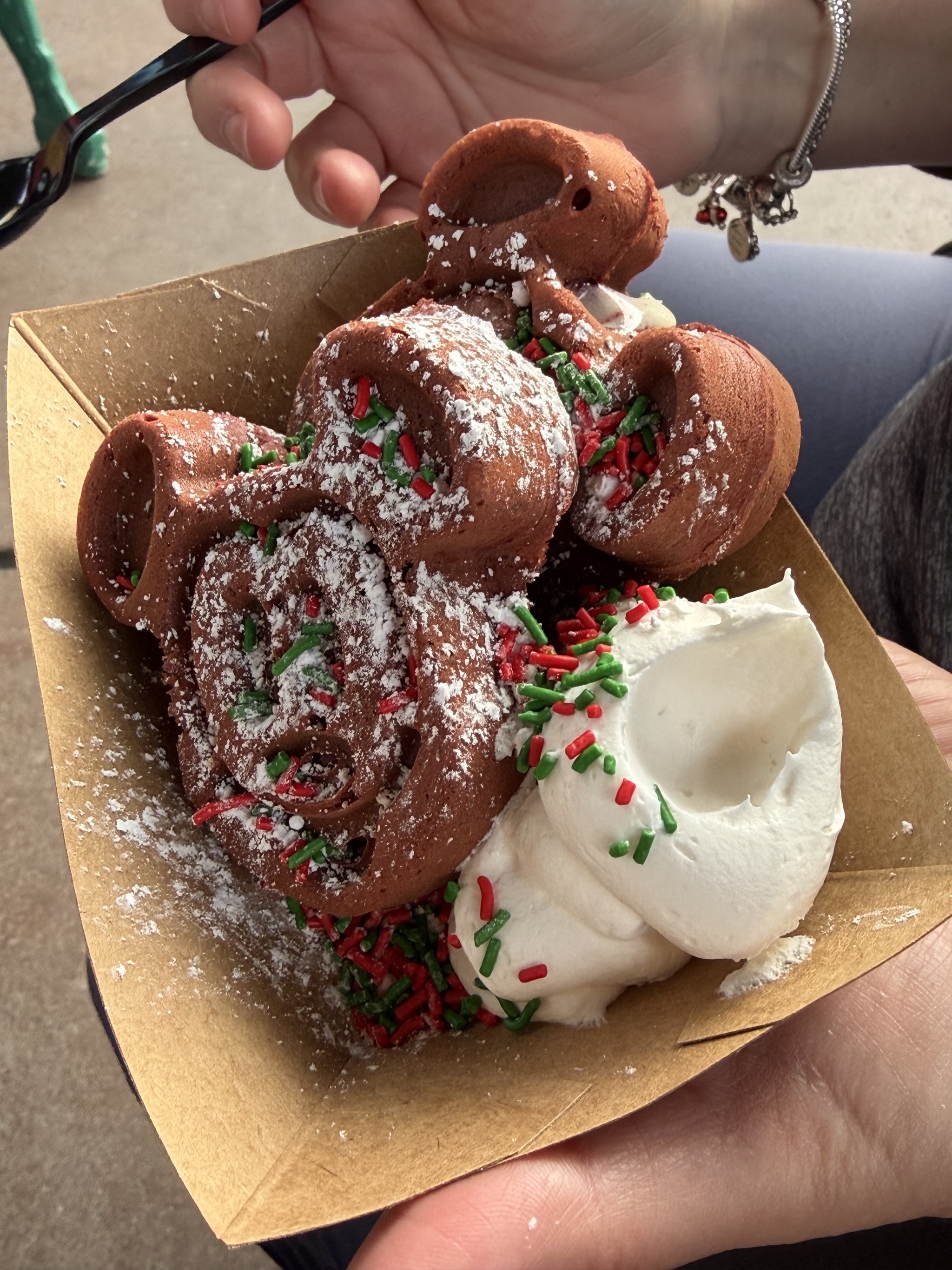 For a change, Mickey waffles