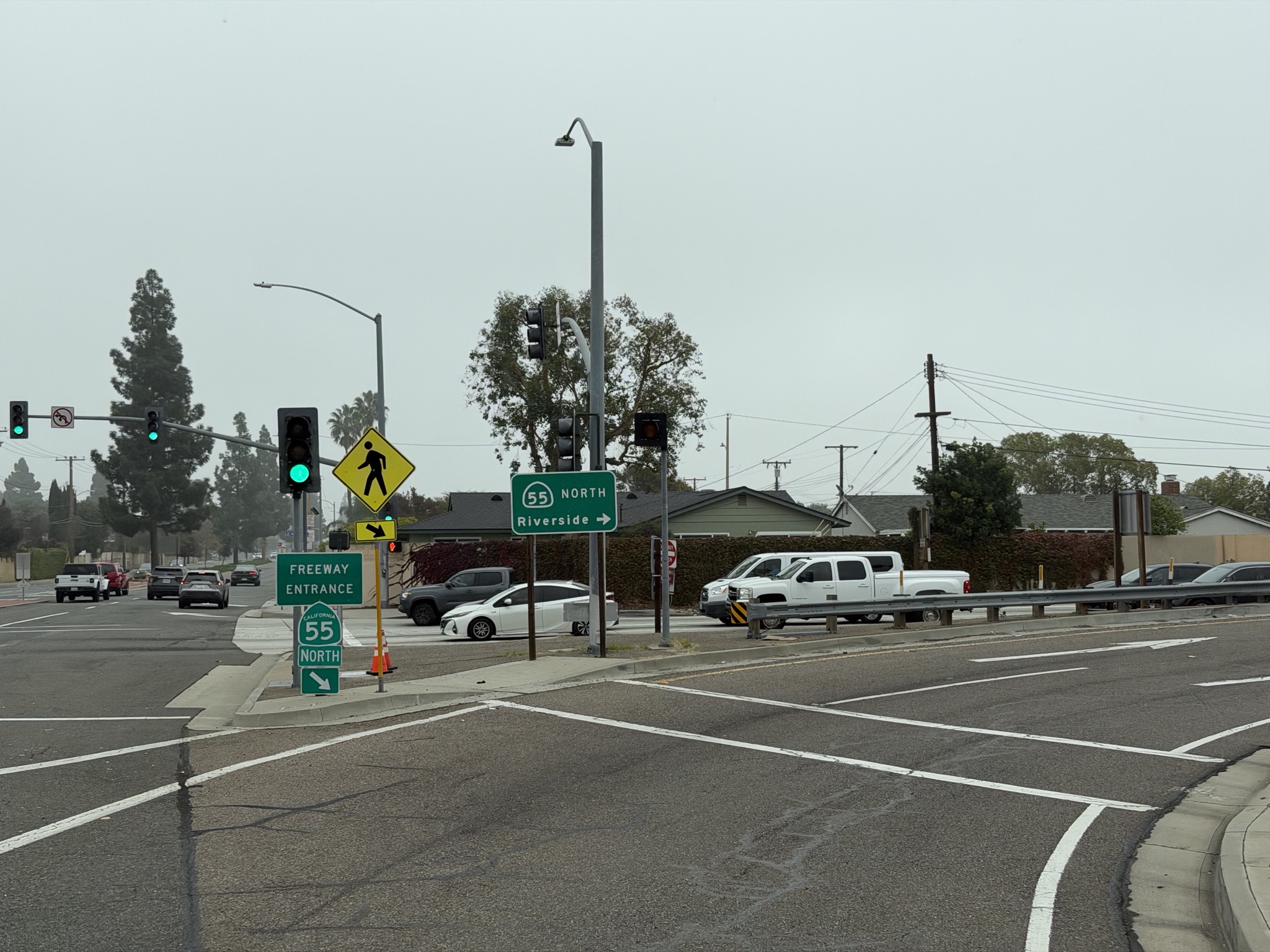 Entering CA-55 North