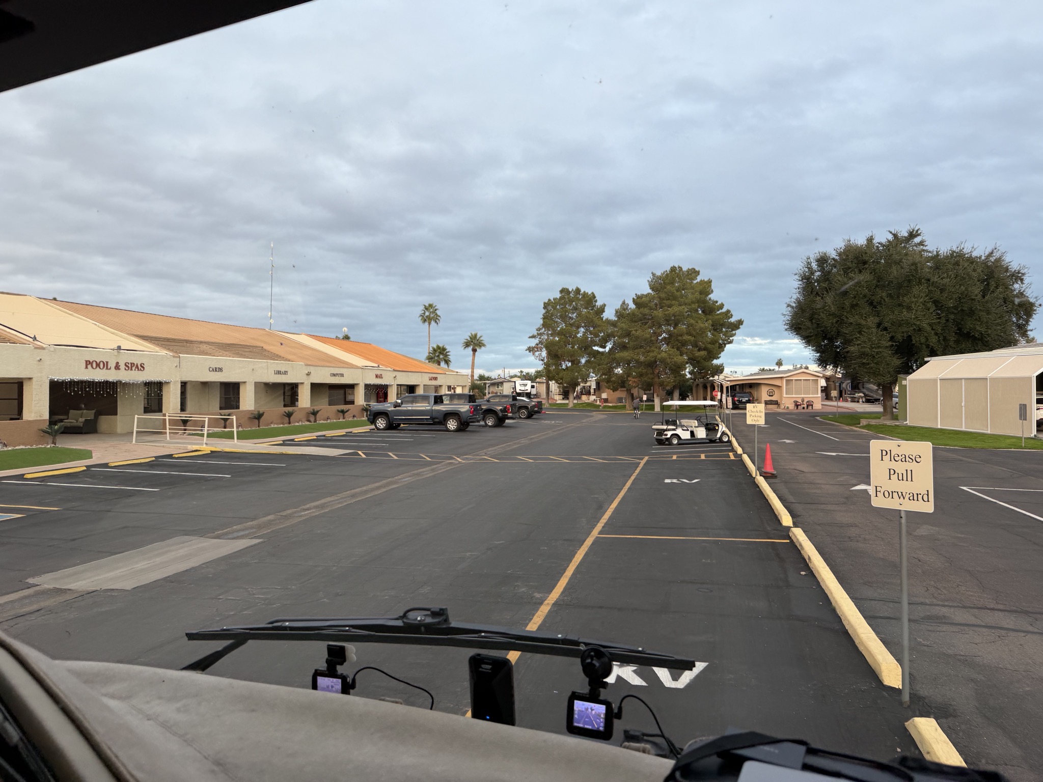 Registration parking, where we filled in the paperwork and untoaded